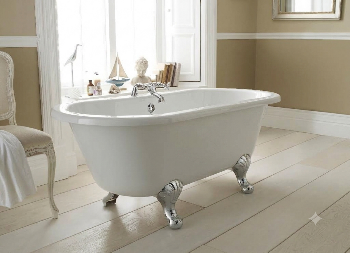 Rivano Double Ended Freestanding Bath - White