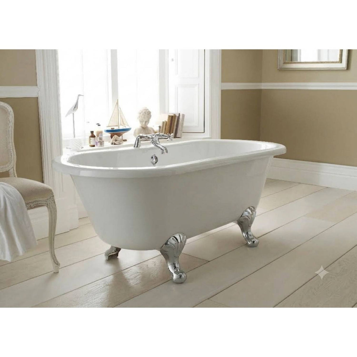 Rivano Double Ended Freestanding Bath - White
