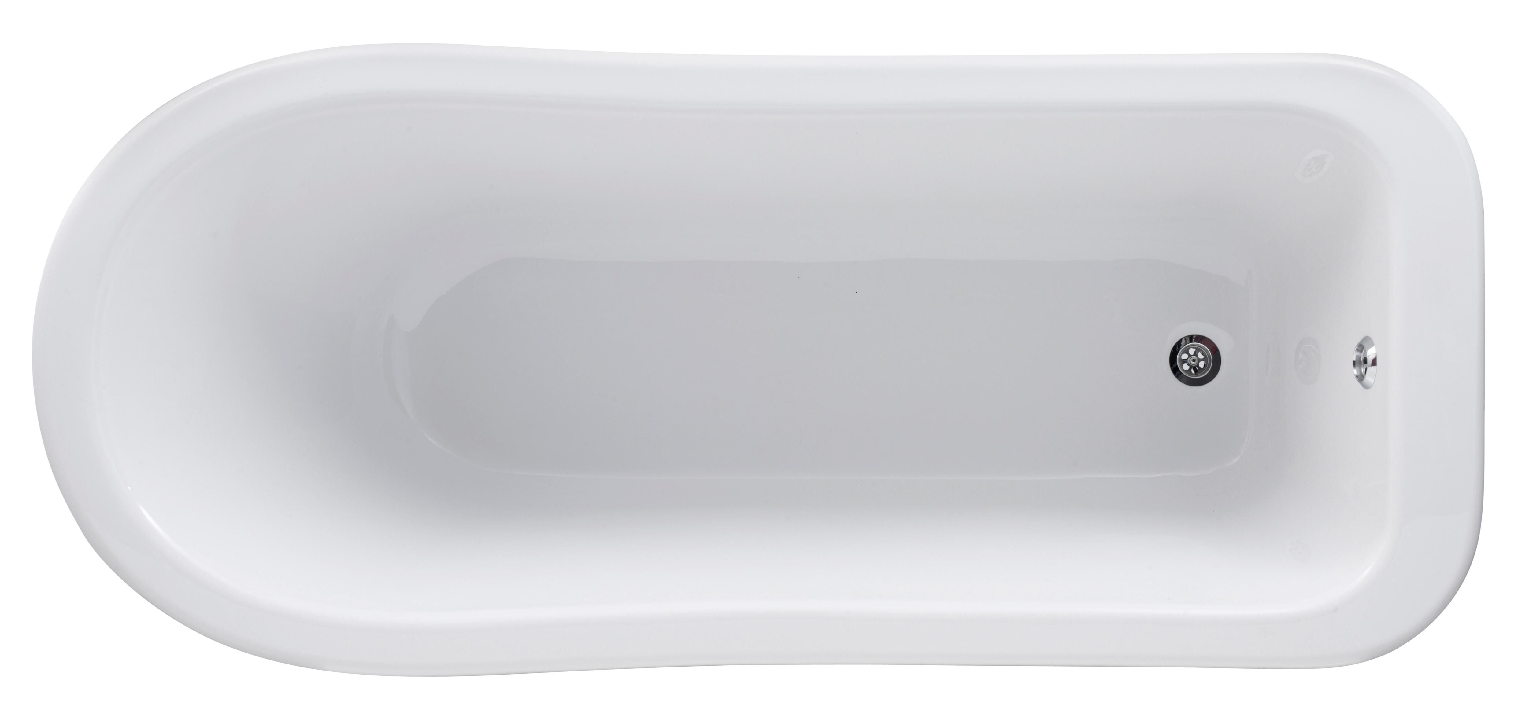 Horizon Freestanding Slipper Bath With Legs - White