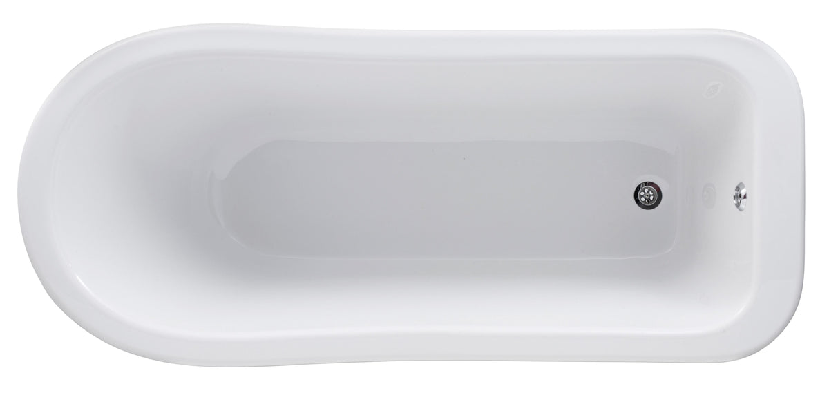 Horizon Freestanding Slipper Bath With Legs - White
