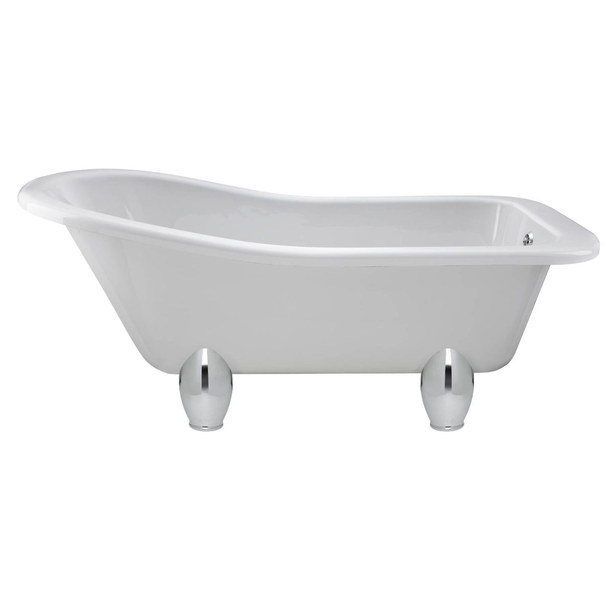 Horizon Freestanding Slipper Bath With Legs - White