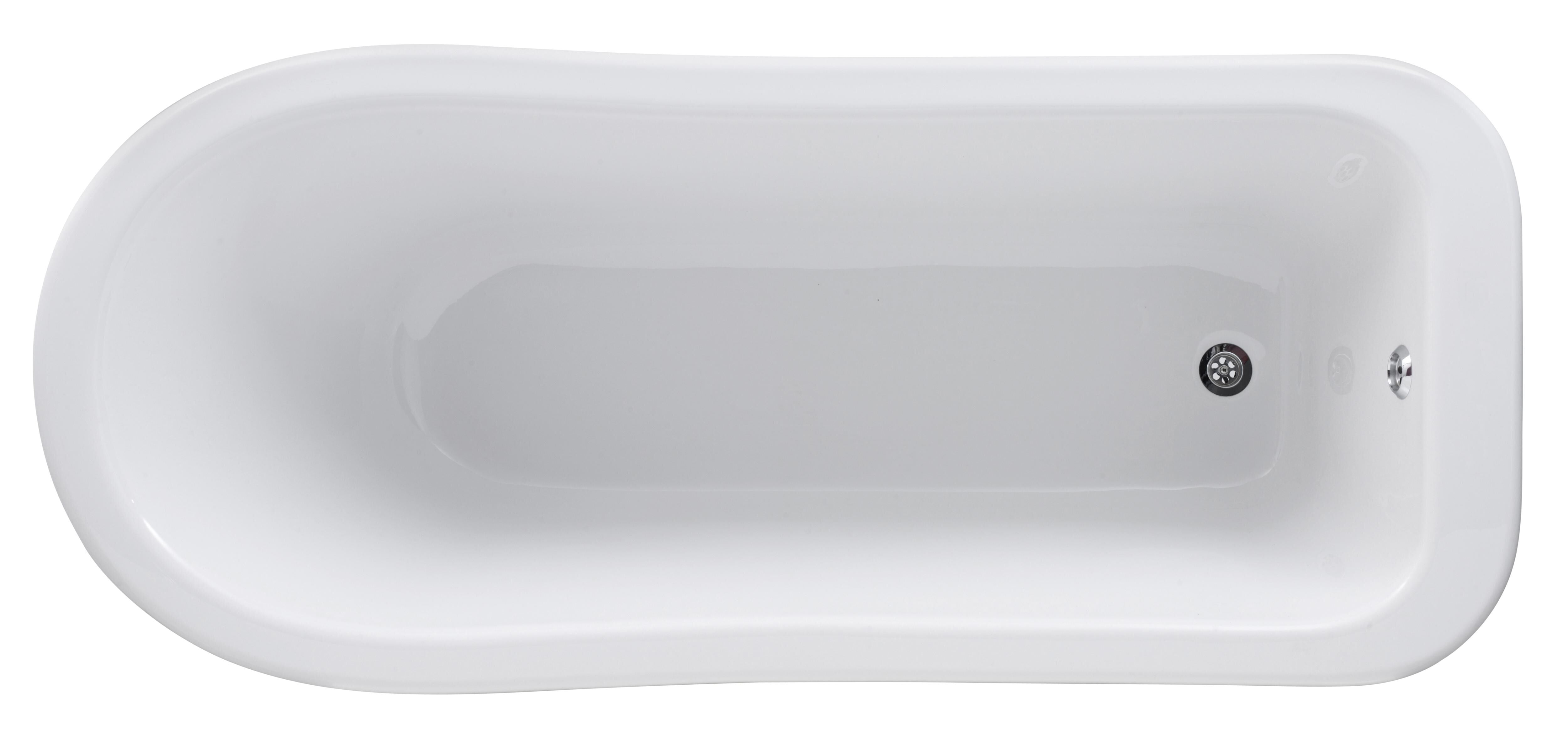 Horizon Freestanding Slipper Bath With Legs - White