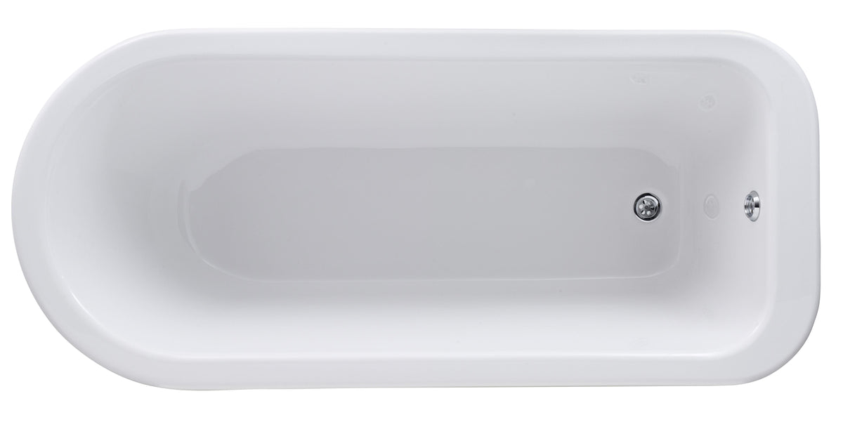 Lumora Single Ended Freestanding Bath - 1700mm x 750mm - White