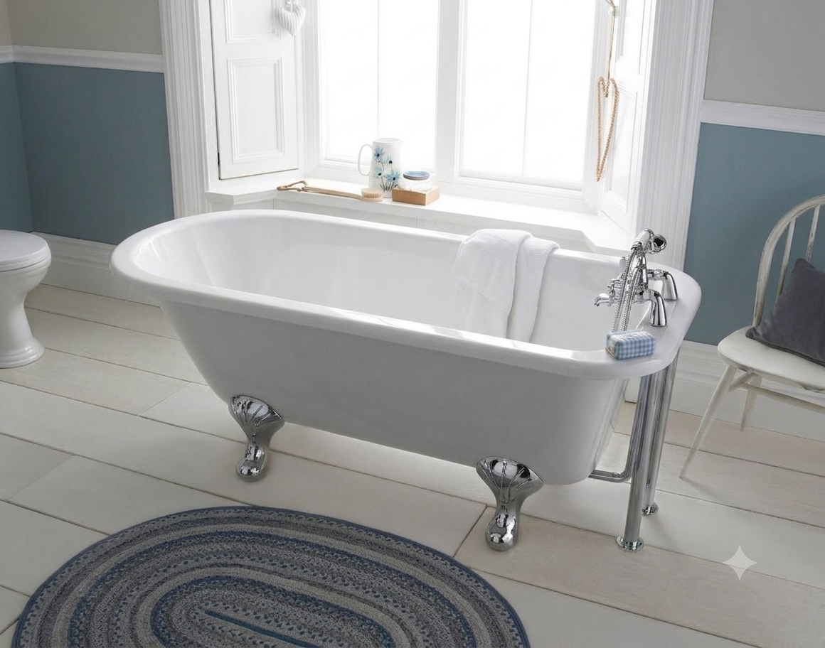 Lumora Single Ended Freestanding Bath - 1700mm x 750mm - White