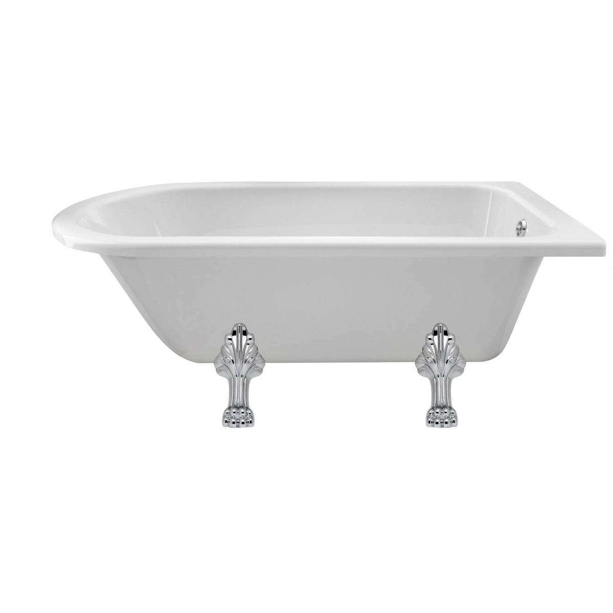 Legacy Single Ended Shower Bath with Legs - White