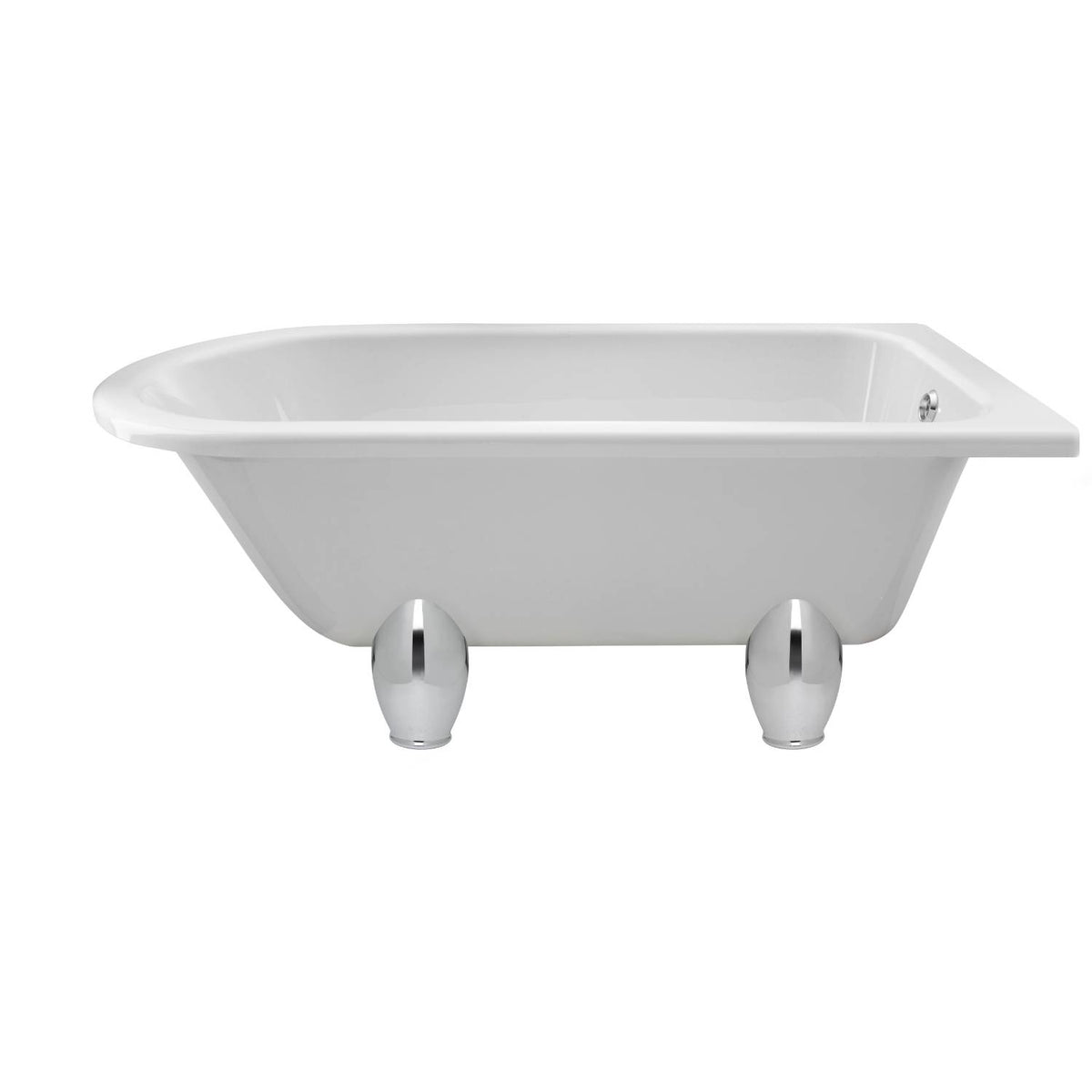 Legacy Single Ended Shower Bath with Legs - White