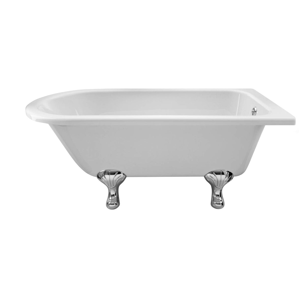 Legacy Single Ended Shower Bath with Legs - White