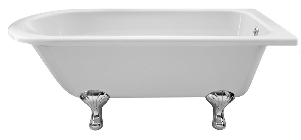 Legacy Single Ended Shower Bath with Legs - White