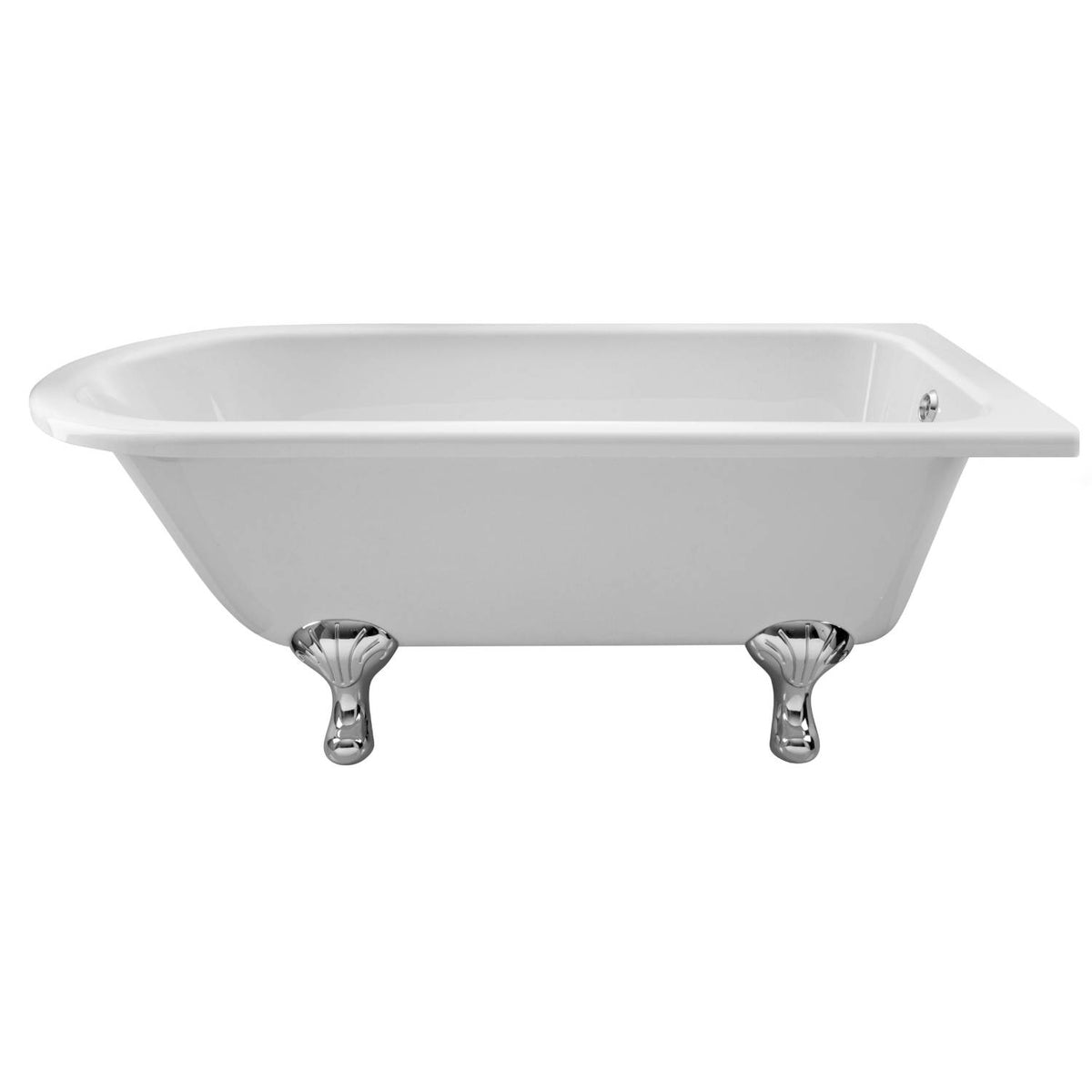 Legacy Single Ended Shower Bath with Legs - White