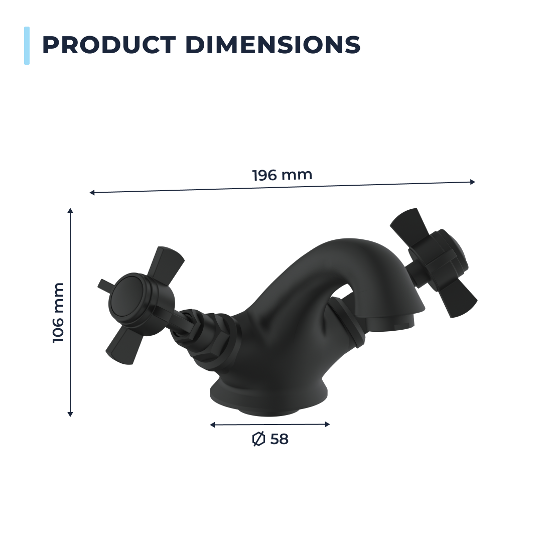 Ripple Mono Basin Mixer Tap with Push Button Waste