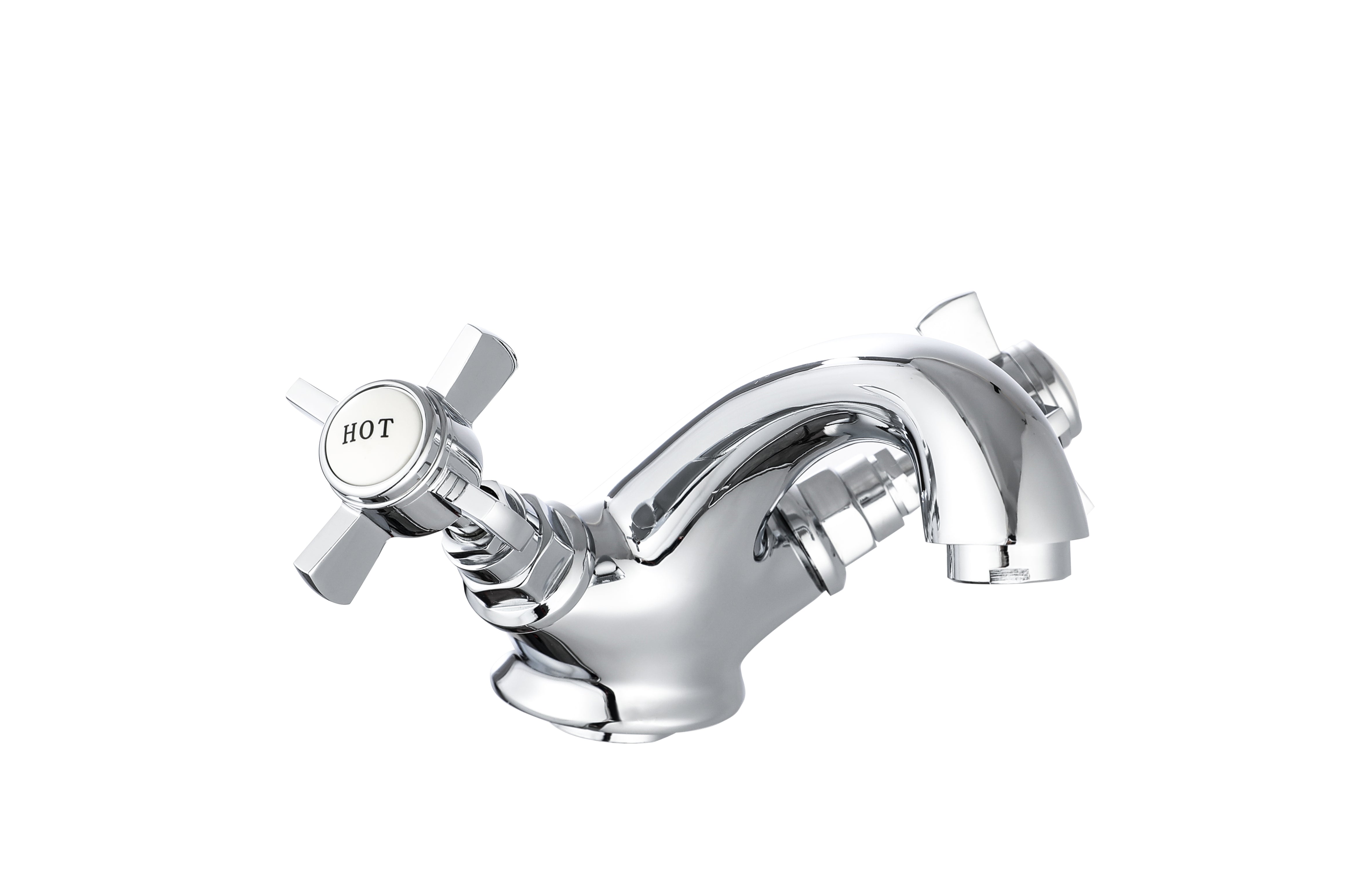 Ripple Basin Mixer Tap with Push Button Waste