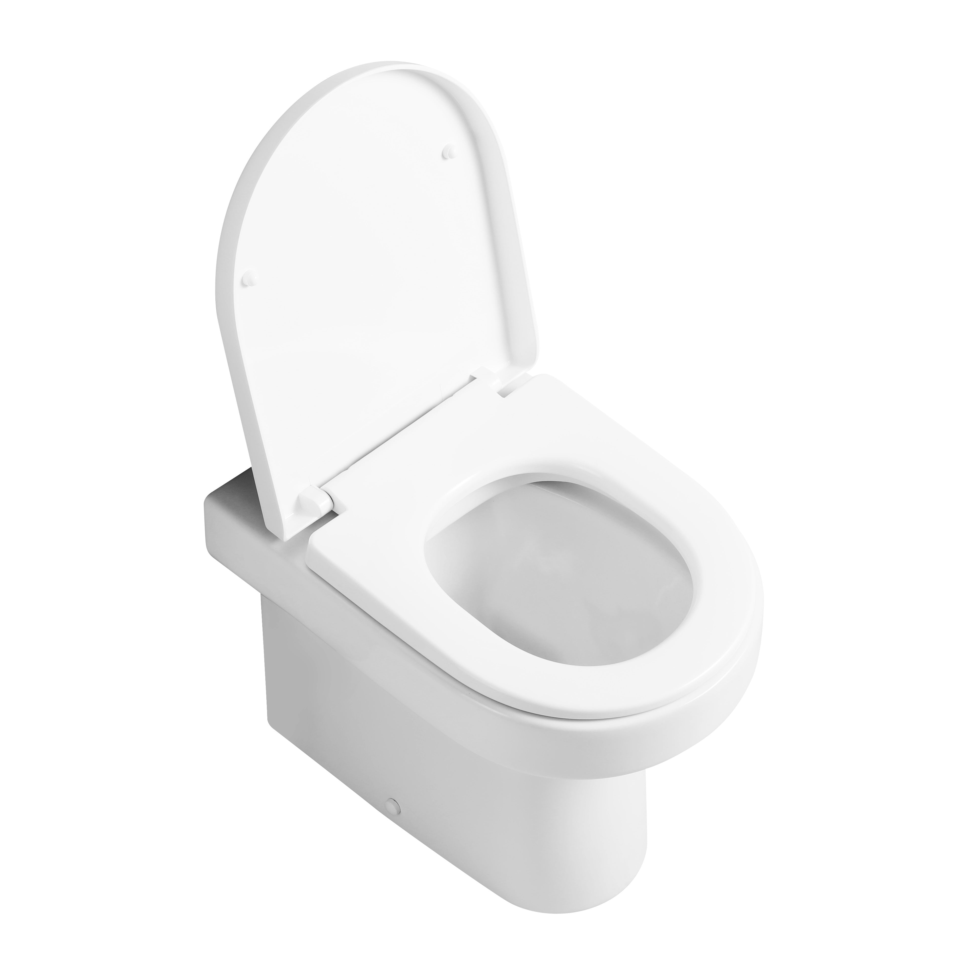 Rimini Rimless Back to wall Toilet With Soft Close Seat Options & fixing Kit - White
