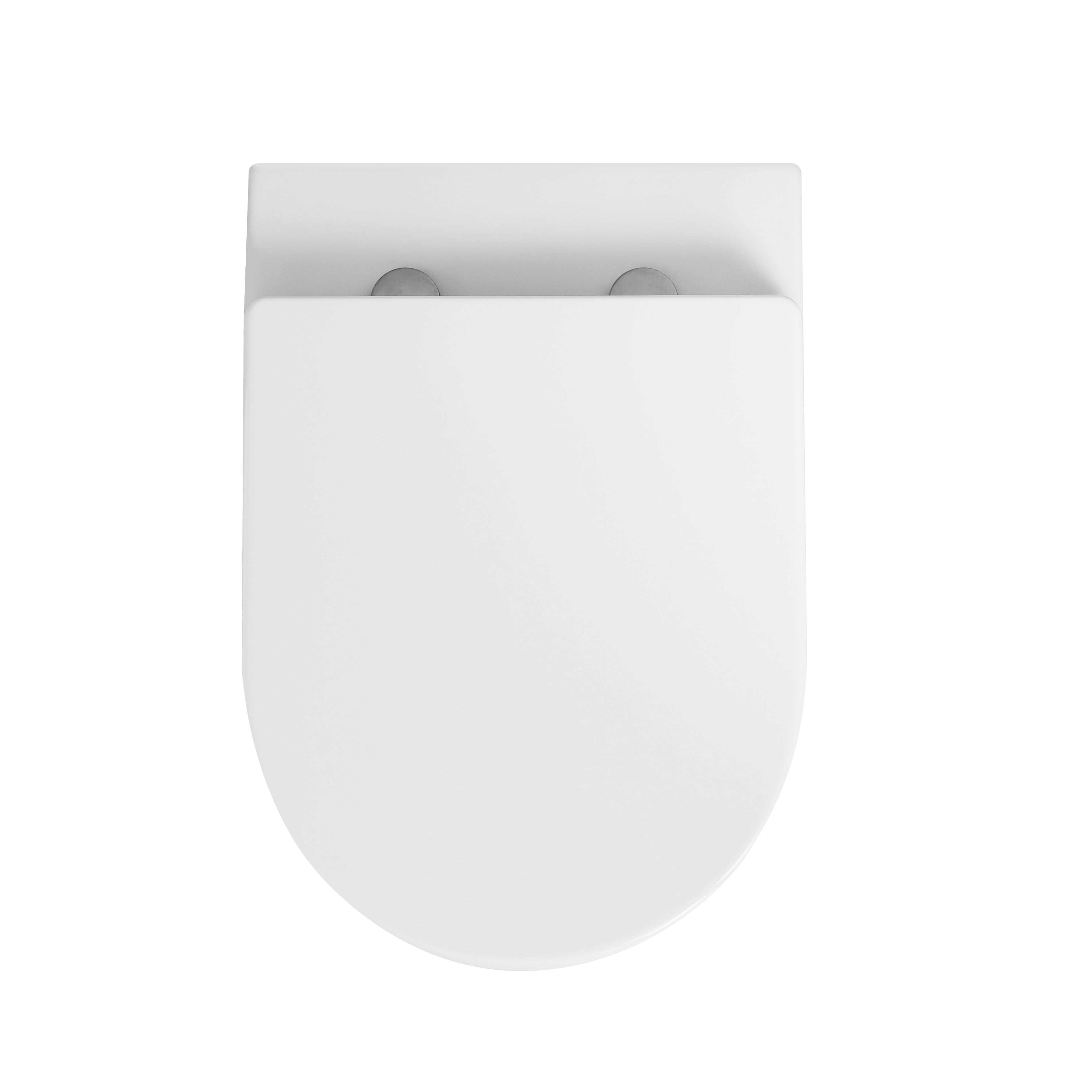 Rimini Rimless Back to wall Toilet With Soft Close Seat Options & fixing Kit - White