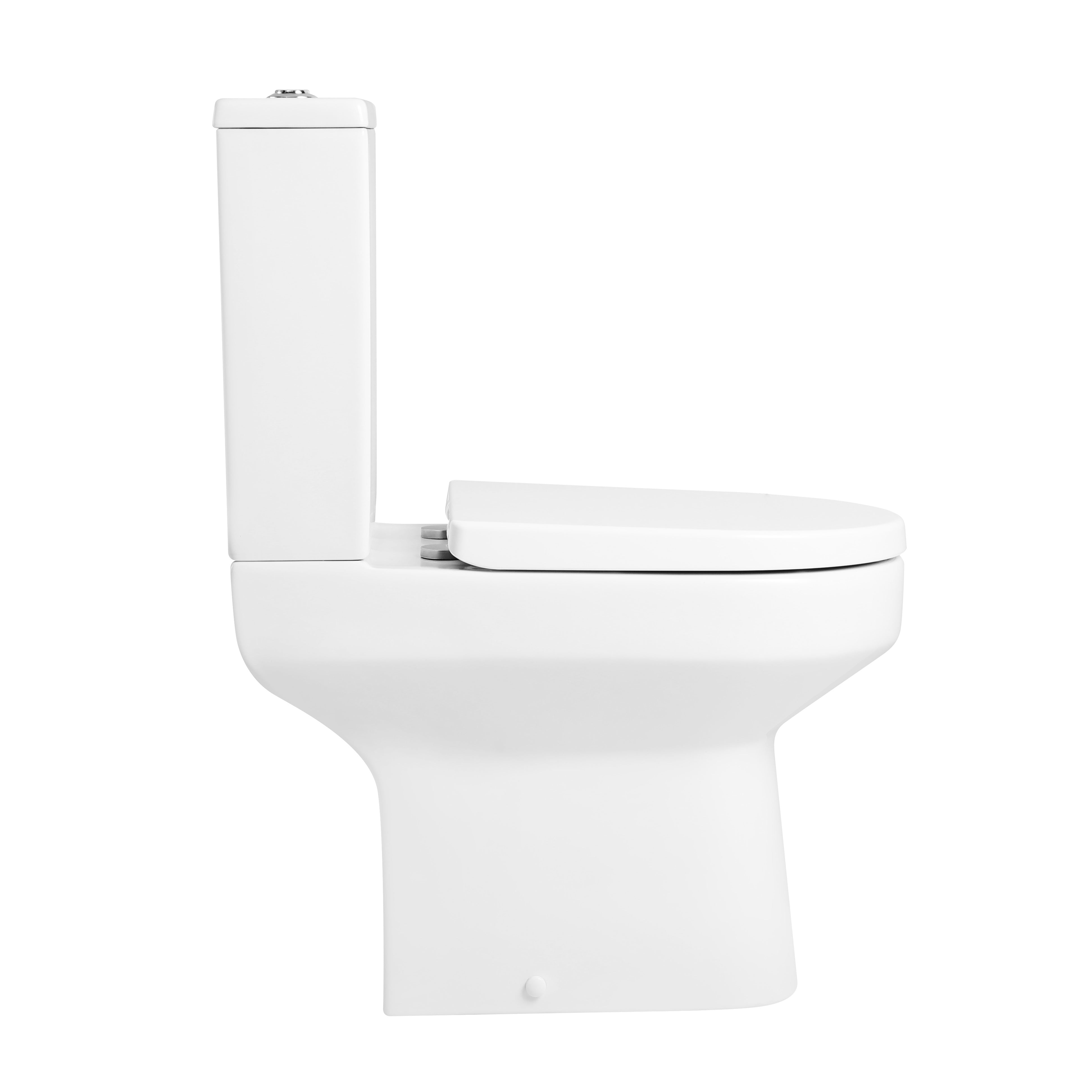 Rimini Close Coupled Toilet with Cistern & Soft Close Seat Options - White