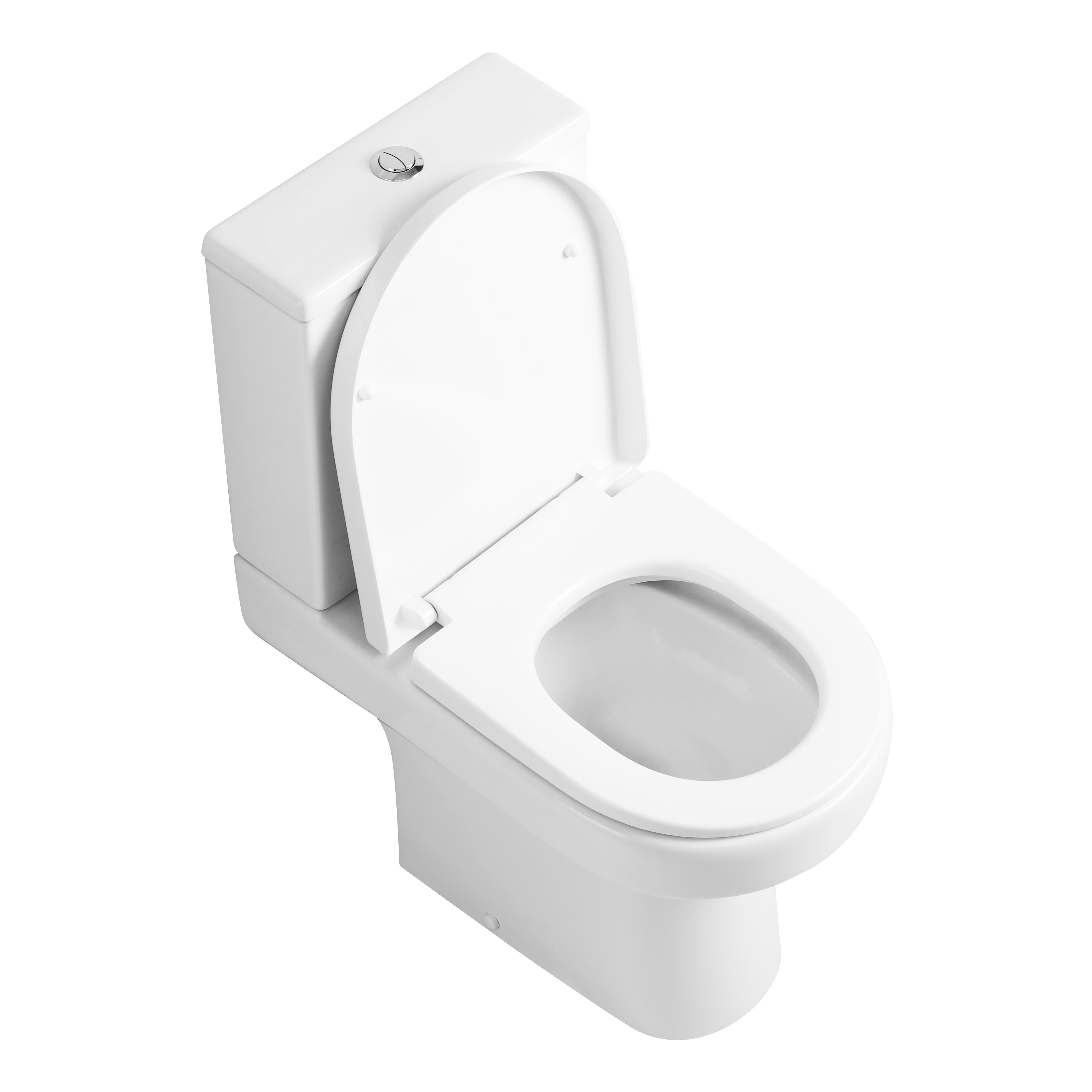 Rimini Close Coupled Toilet with Cistern & Soft Close Seat Options - White