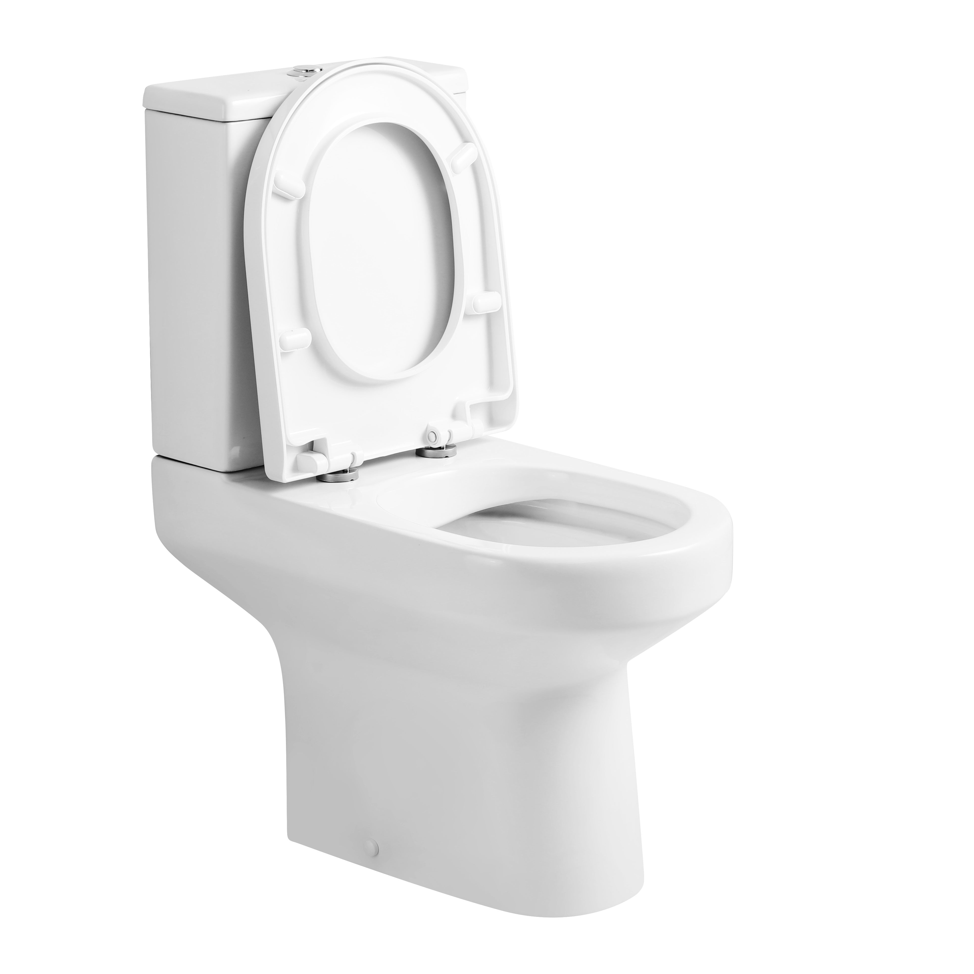 Rimini Close Coupled Toilet with Cistern & Soft Close Seat Options - White