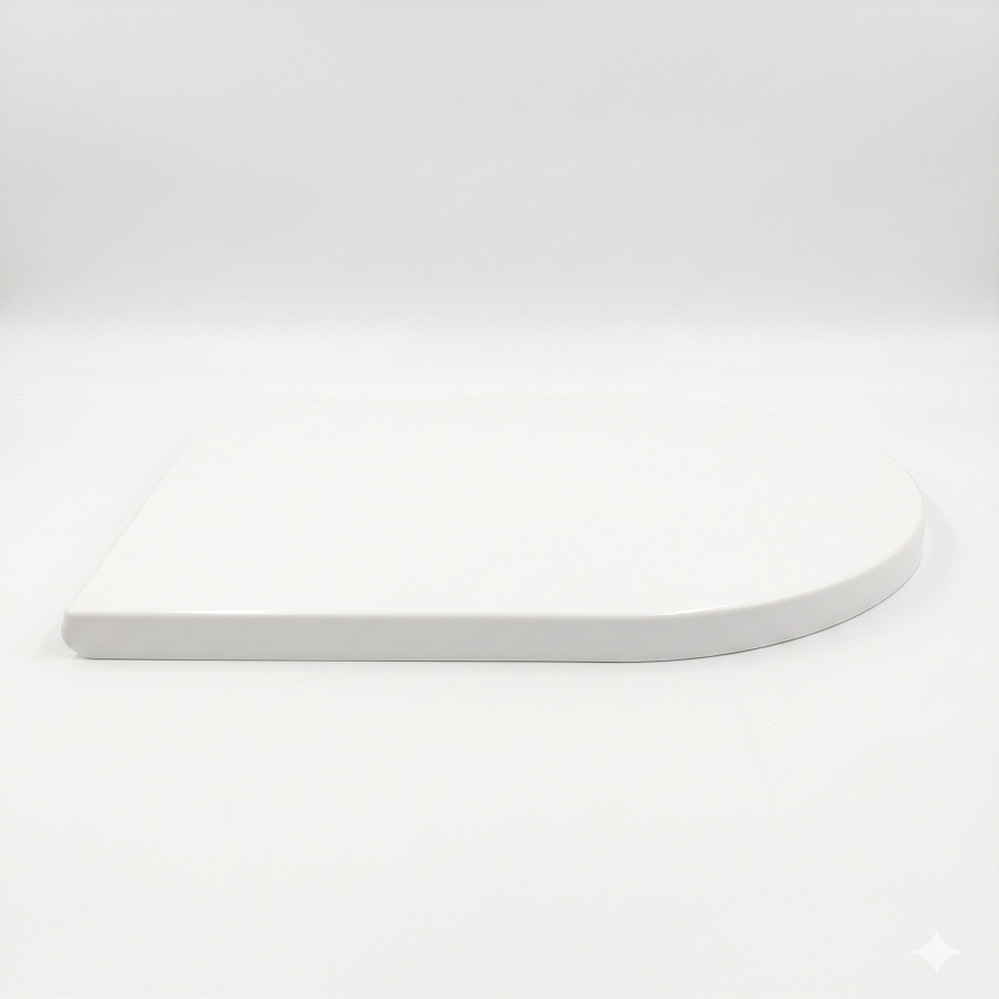 Rimini Modern D Shape Soft Close Toilet Seat - White