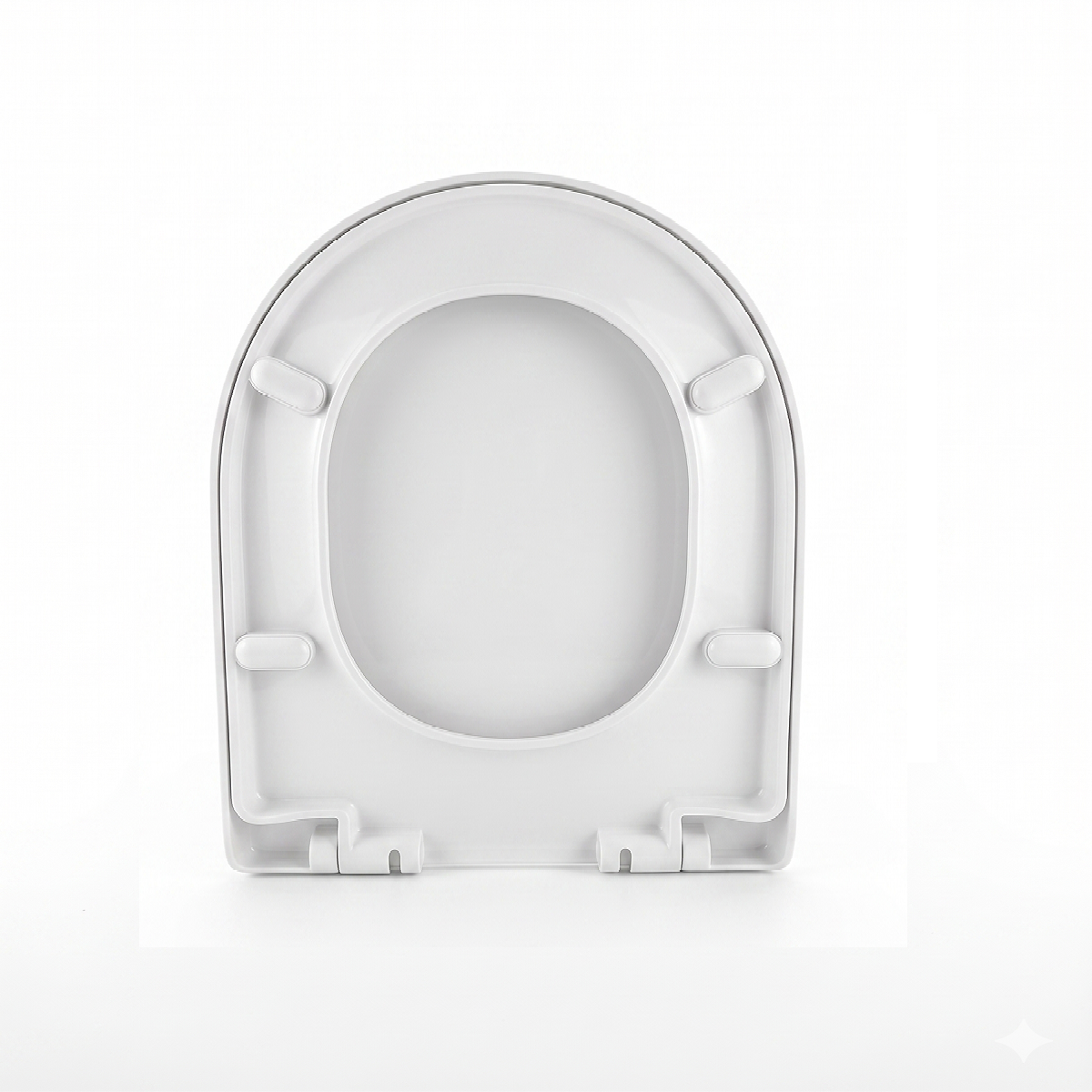 Rimini Modern D Shape Soft Close Toilet Seat - White