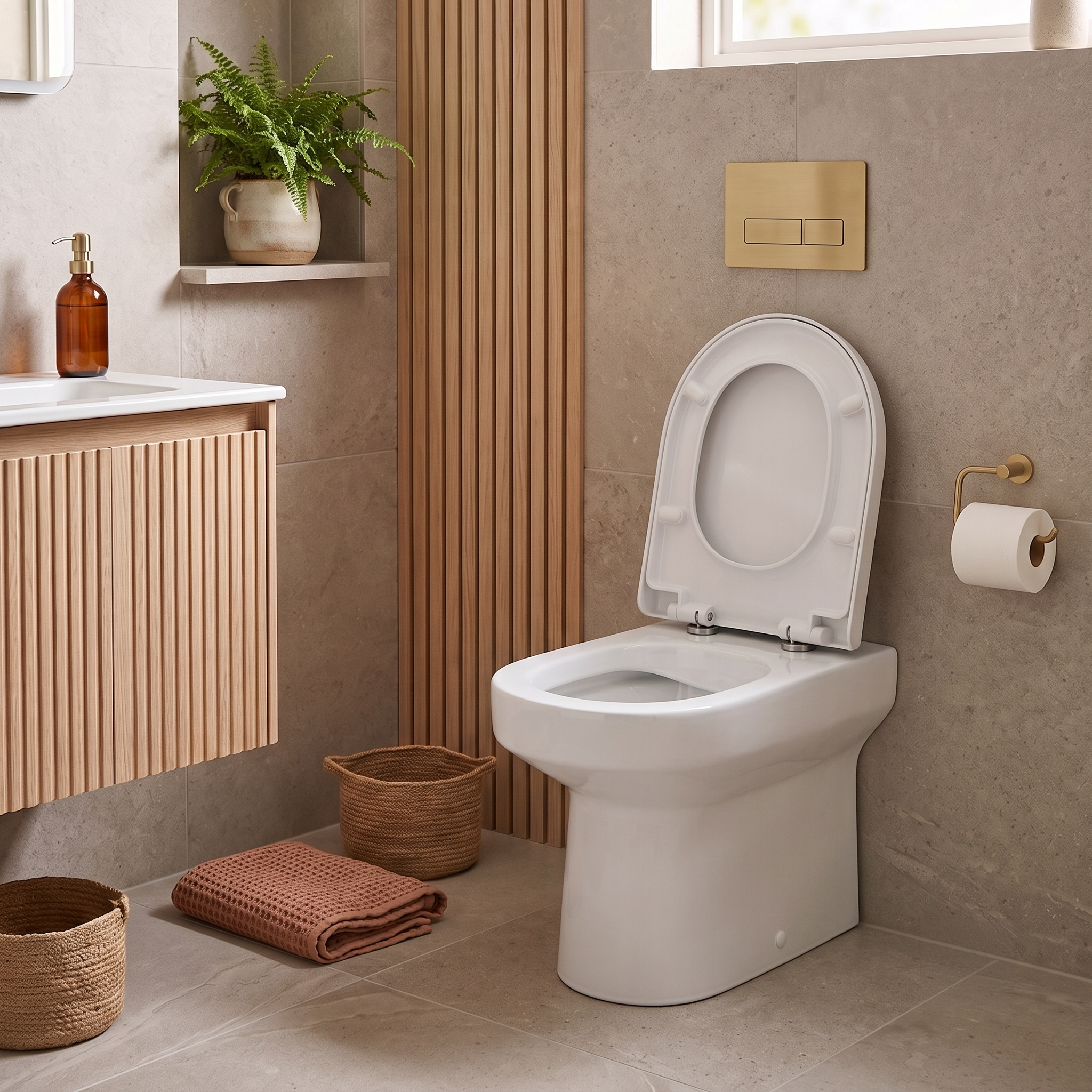 Rimini Rimless Back to wall Toilet With Soft Close Seat Option - White