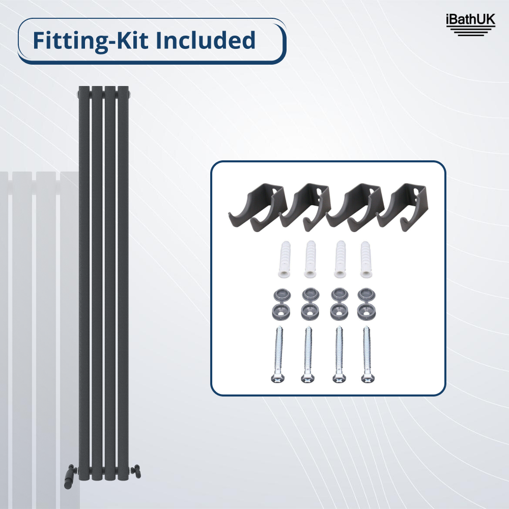 Princia Vertical Single Oval Panel Radiator