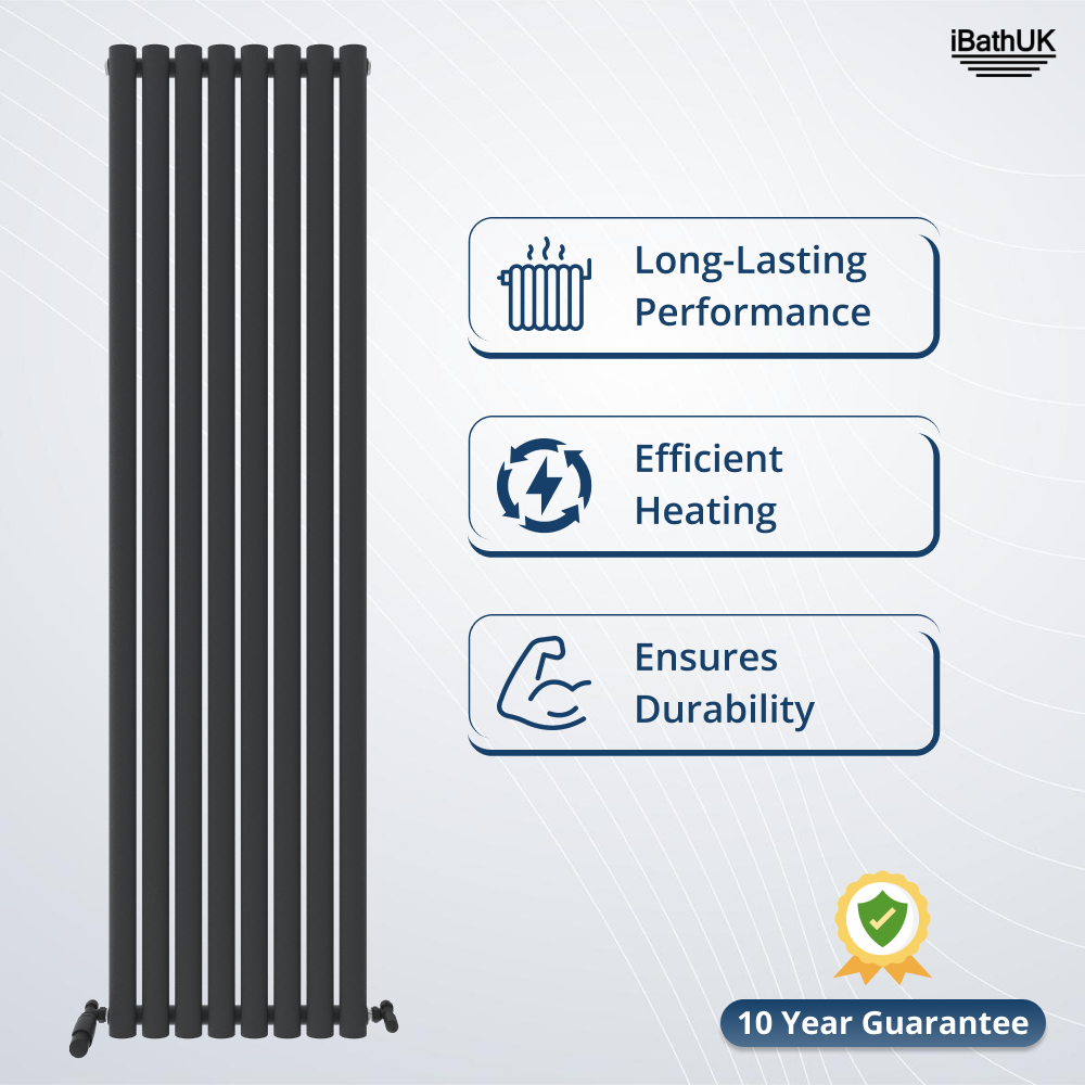 Princia Vertical Single Oval Panel Radiator