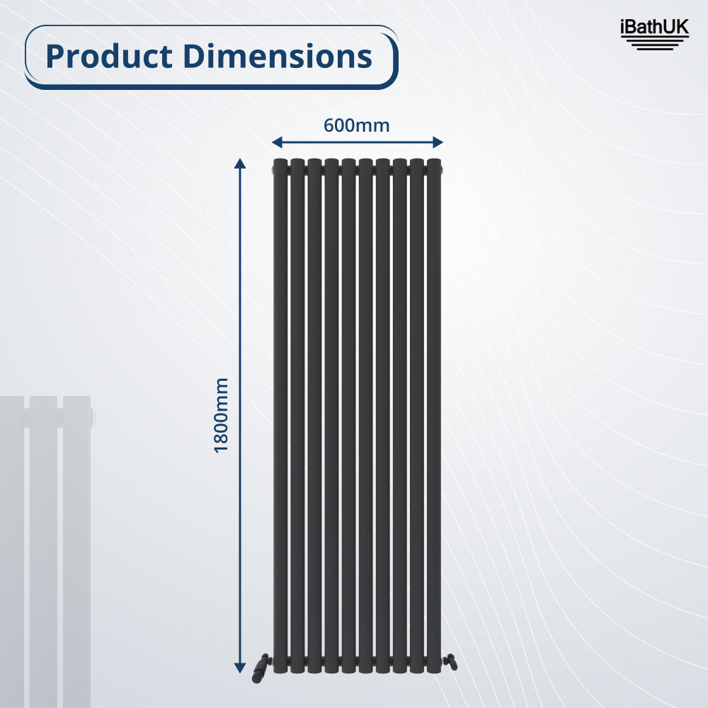 Princia Vertical Single Oval Panel Radiator