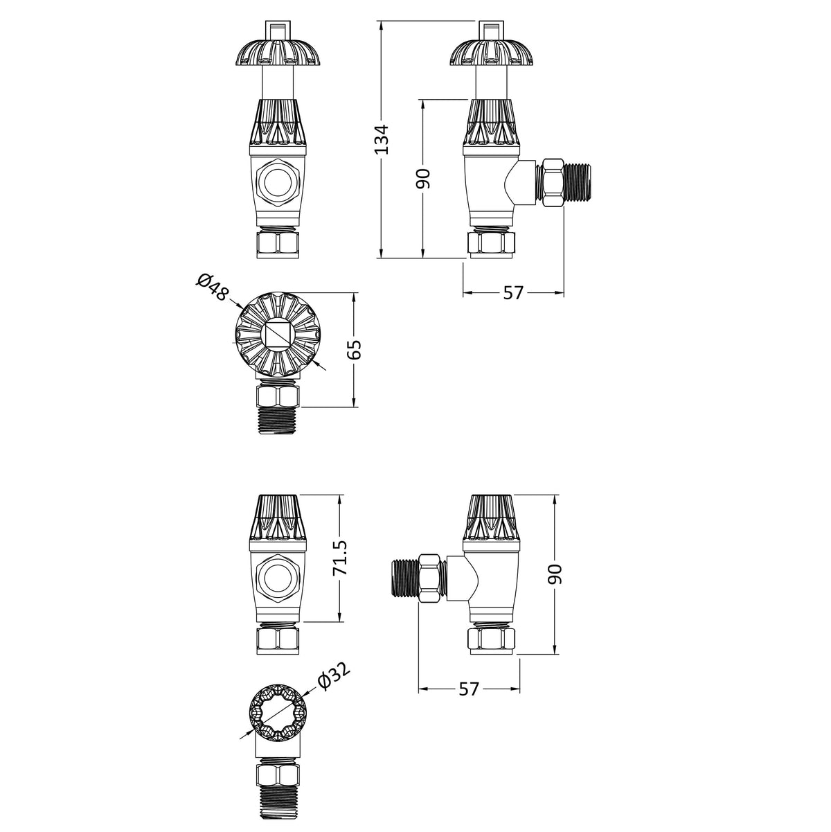 Apra Thermostatic Radiator Valve Pack