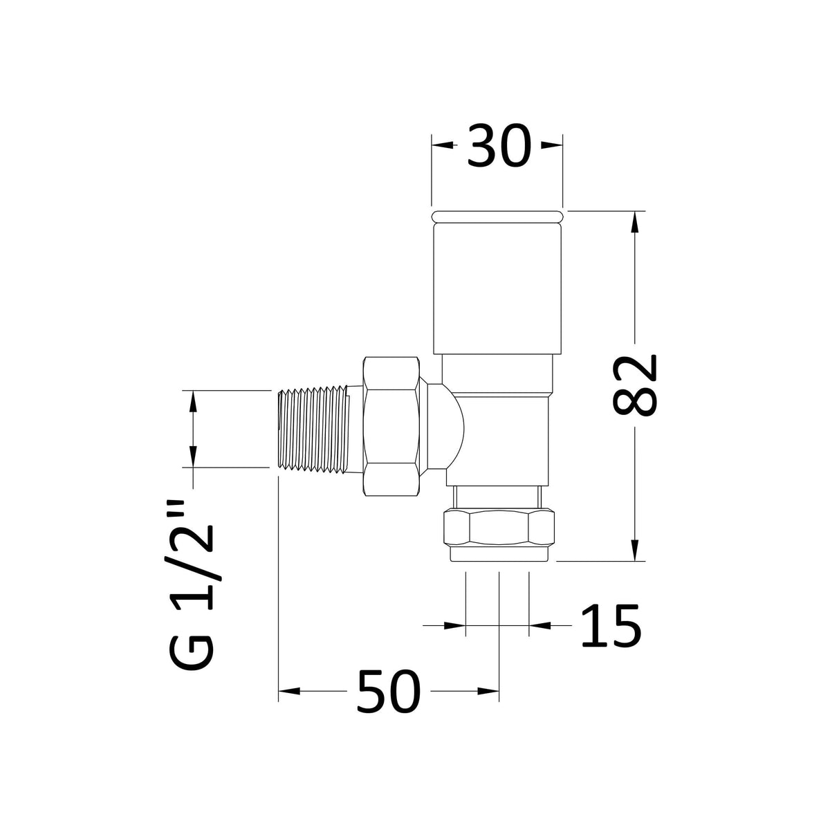 Apra Angled Radiator Valves