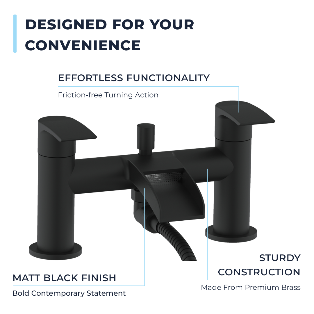 Stream Round Waterfall Bath Shower Mixer Tap