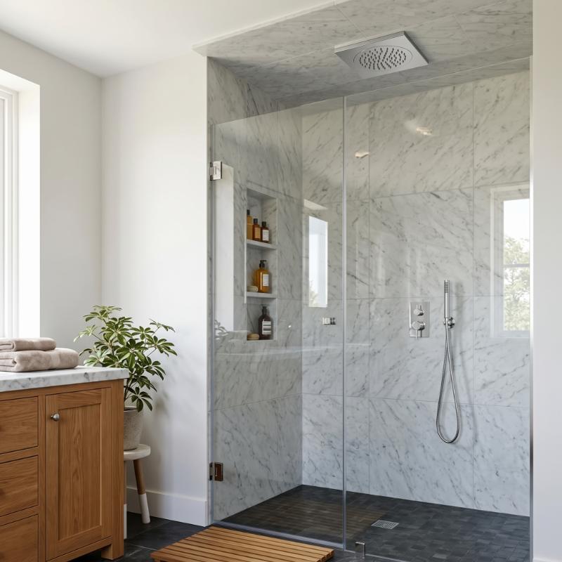 Clifton Square Fixed Shower Head - Chrome