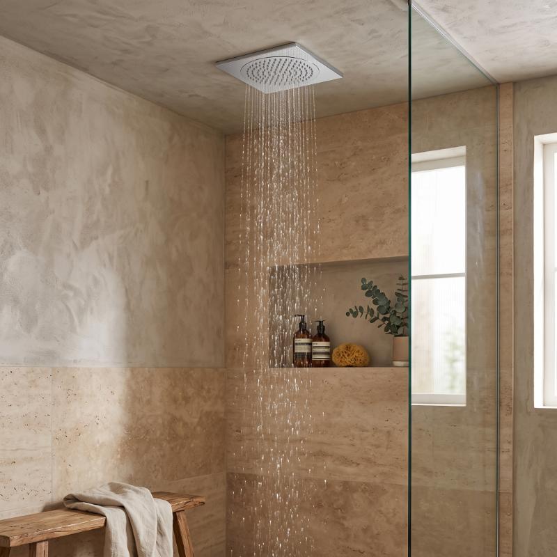 Clifton Square Fixed Shower Head - Chrome