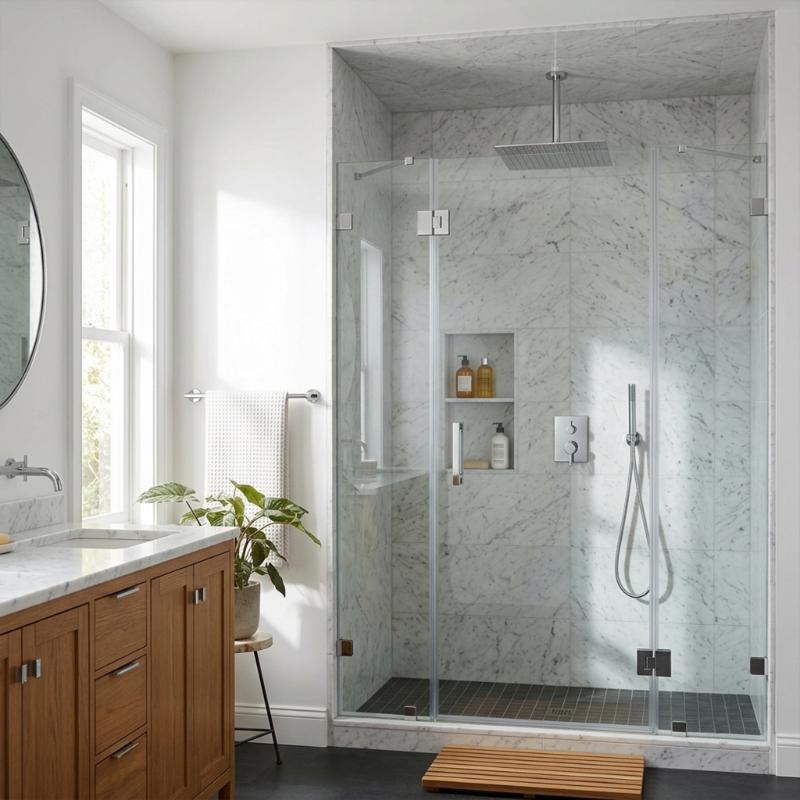 Clifton Square Fixed Shower Head - 400mm x 400mm - Chrome