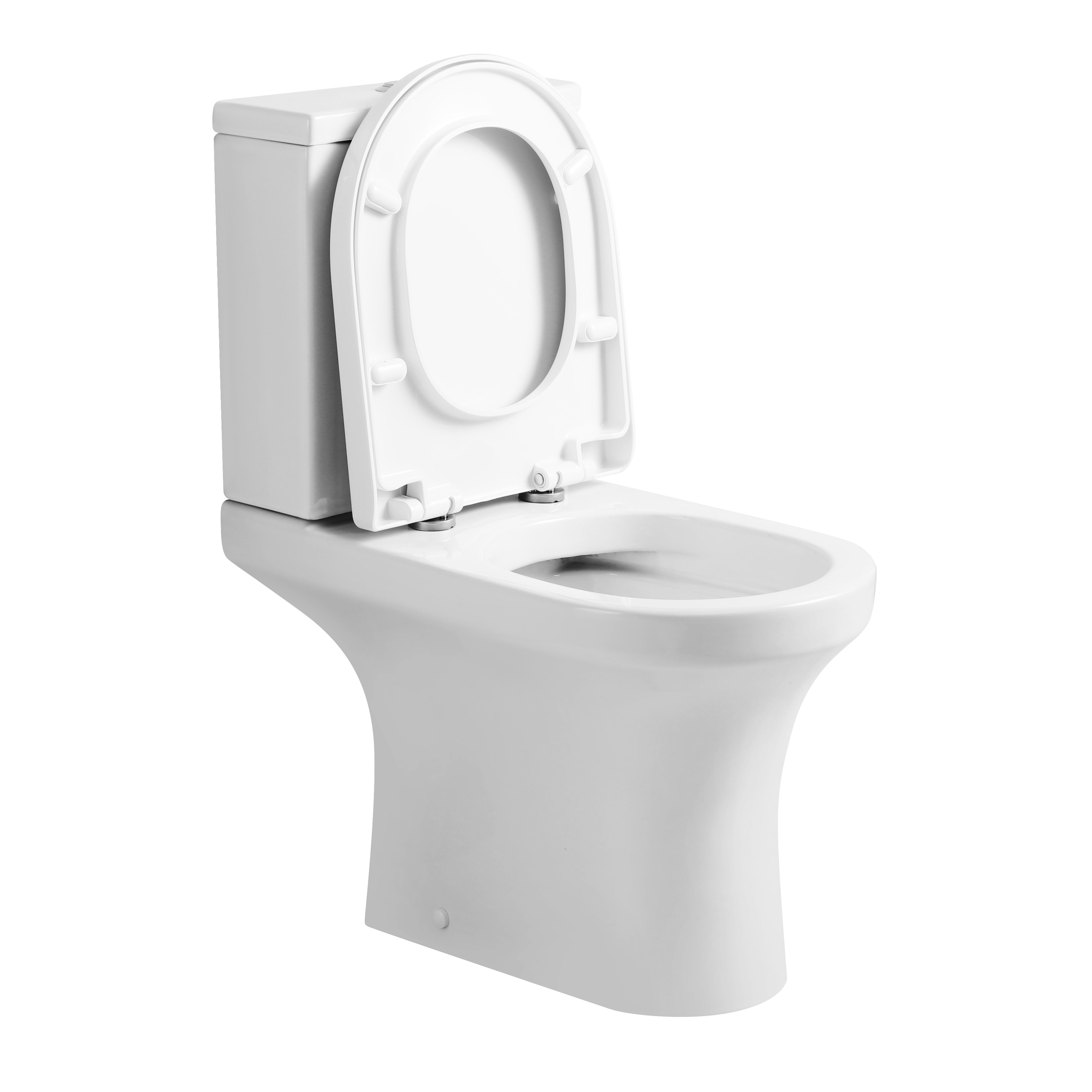 Rosmerry  Rimless Close Coupled Toilet With Cistern & Seat - White