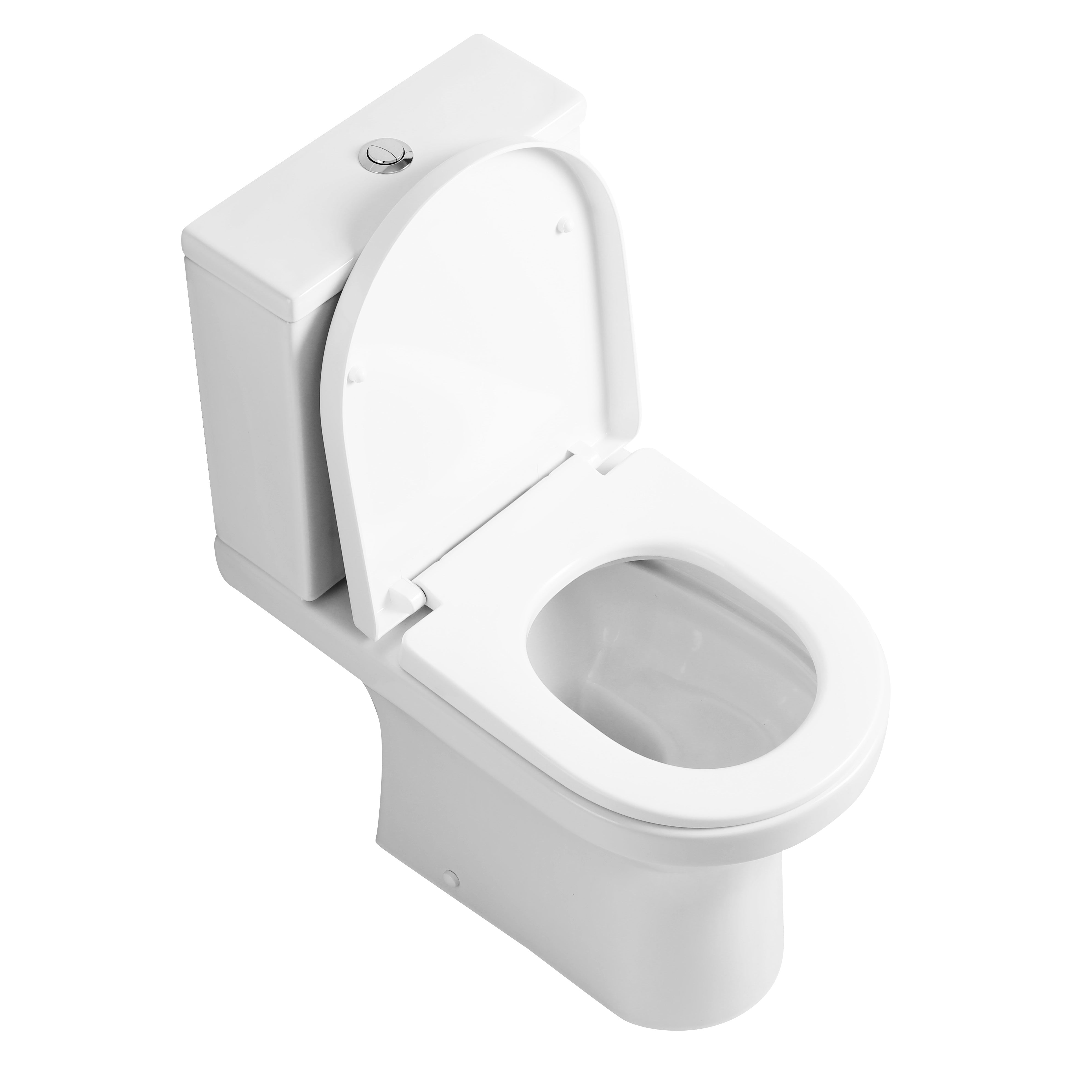 Rosmerry  Rimless Close Coupled Toilet With Cistern & Seat - White