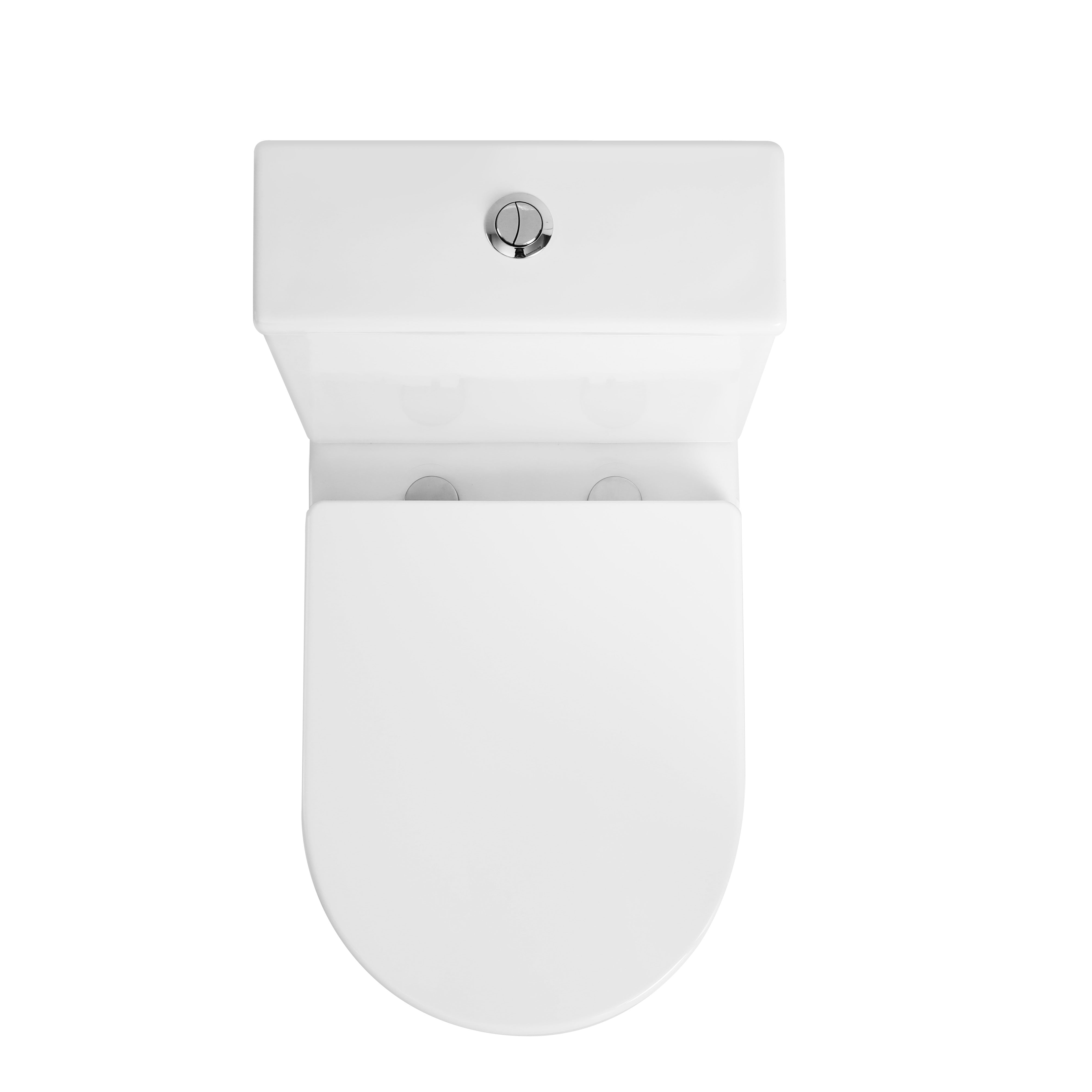 Rosmerry  Rimless Close Coupled Toilet With Cistern & Seat - White