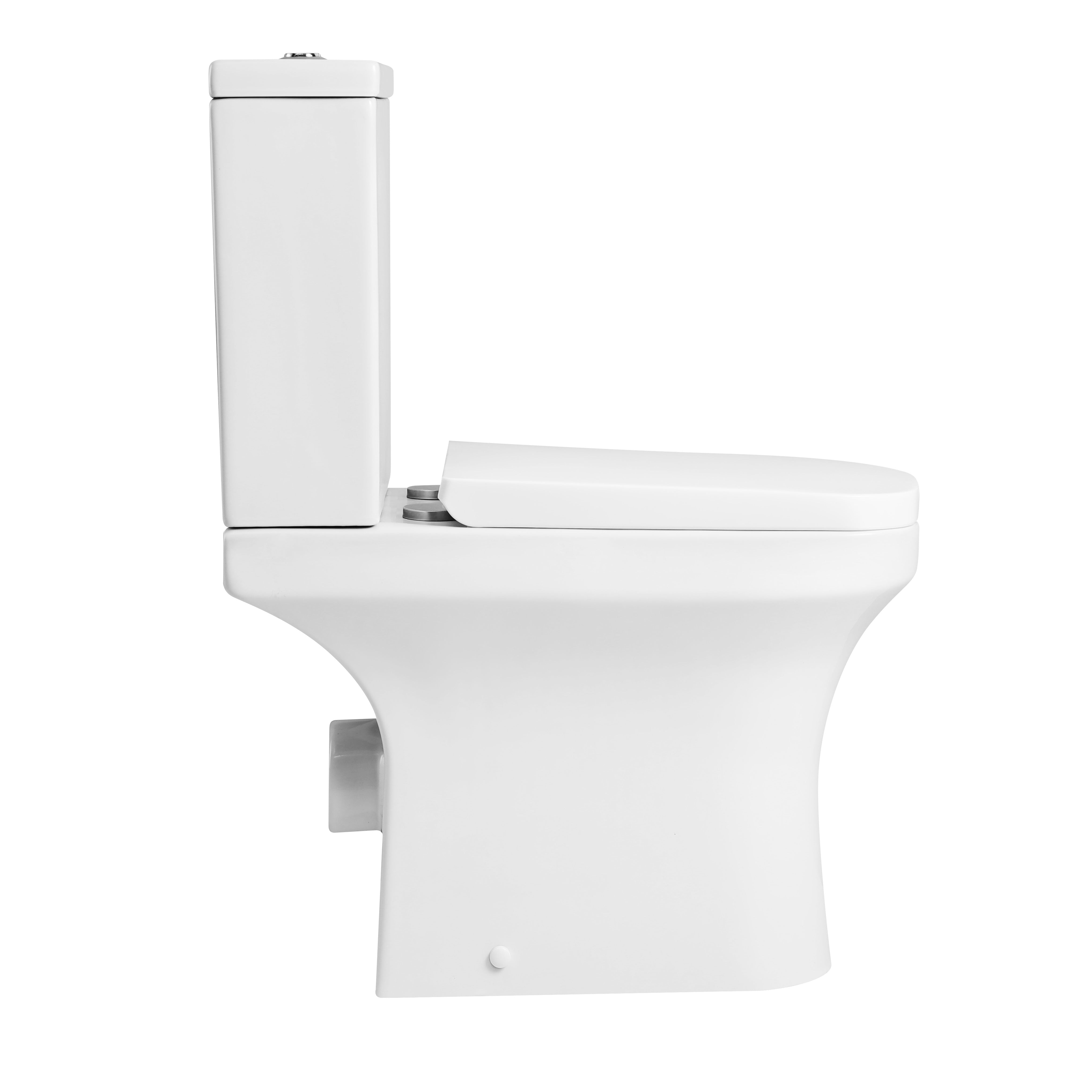 Rosmerry  Rimless Close Coupled Toilet With Cistern & Seat - White