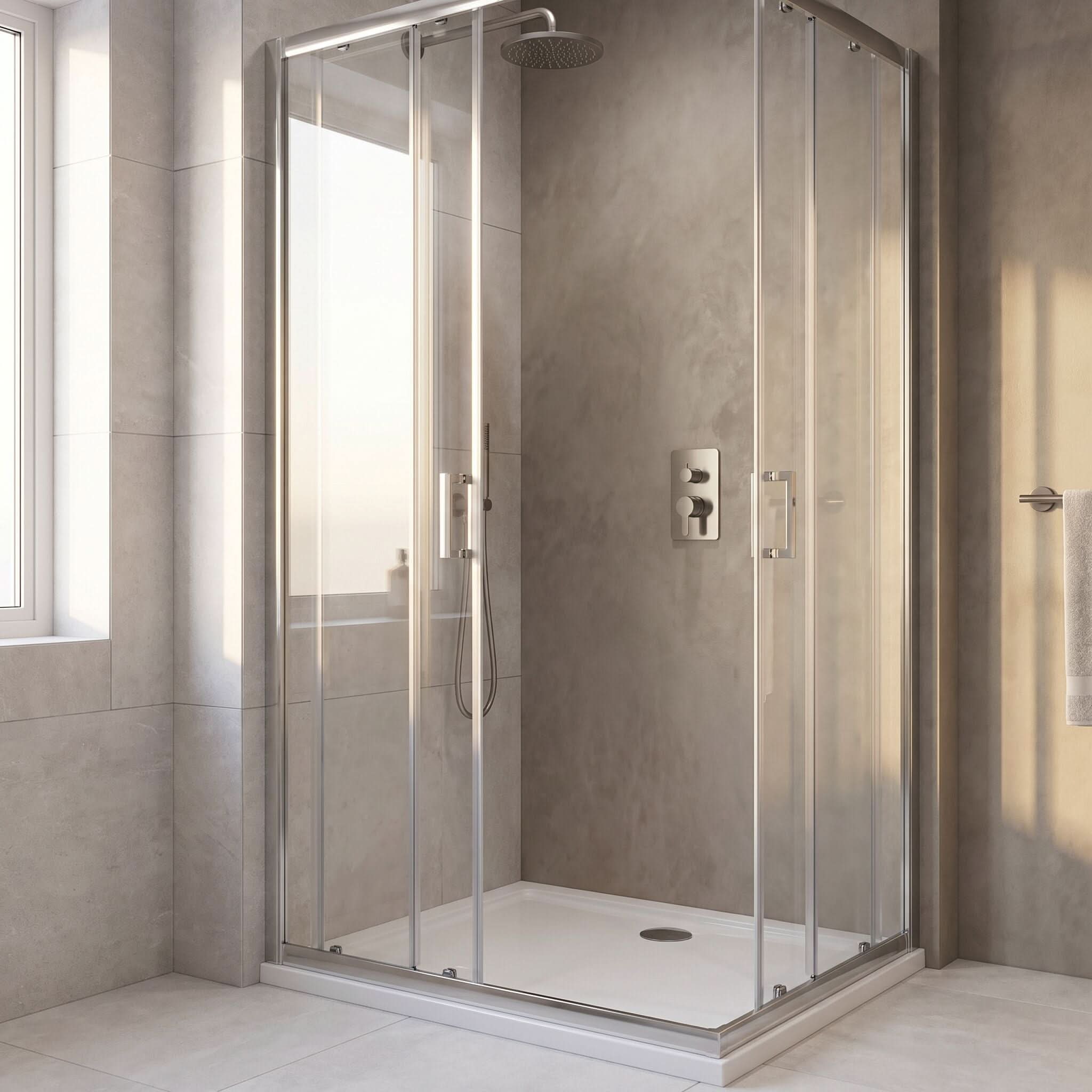 Matrix 6mm Glass Quadrant Shower Enclosure - Chrome