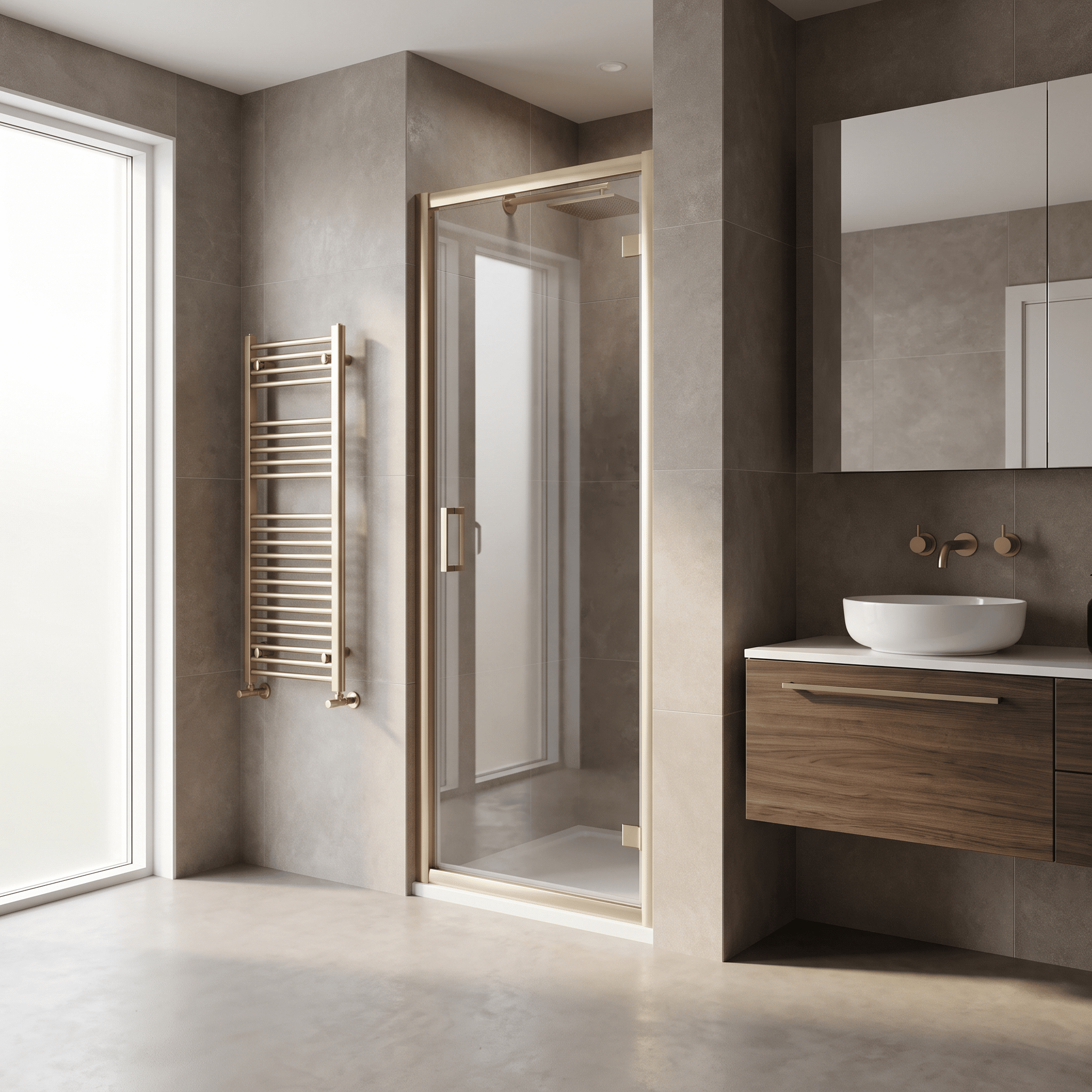 Matrix 6mm Glass Recessed Hinged Shower Door