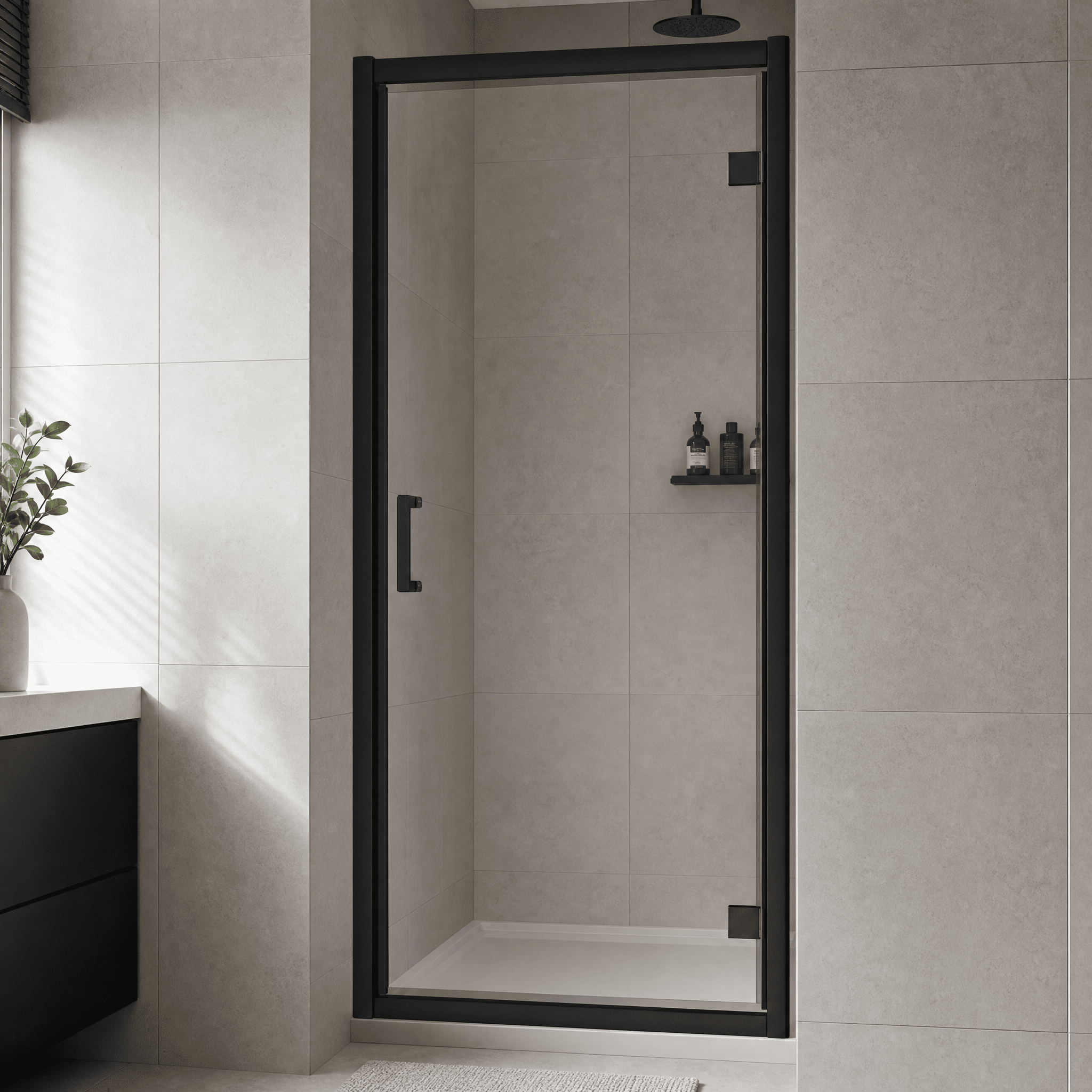 Matrix 6mm Glass Recessed Hinged Shower Door