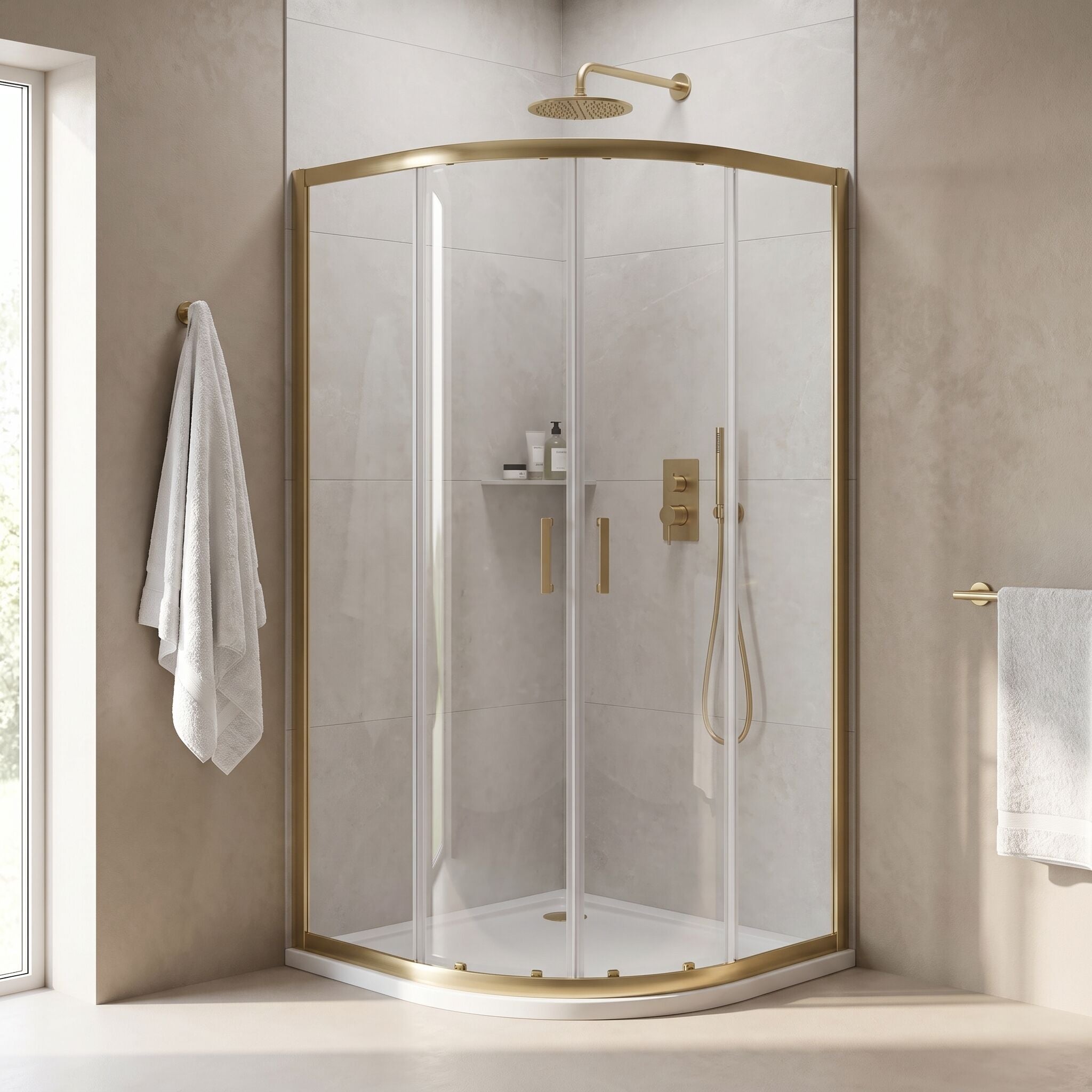 Matrix 6mm Glass 2 Doors Offset Quadrant Shower Enclosure