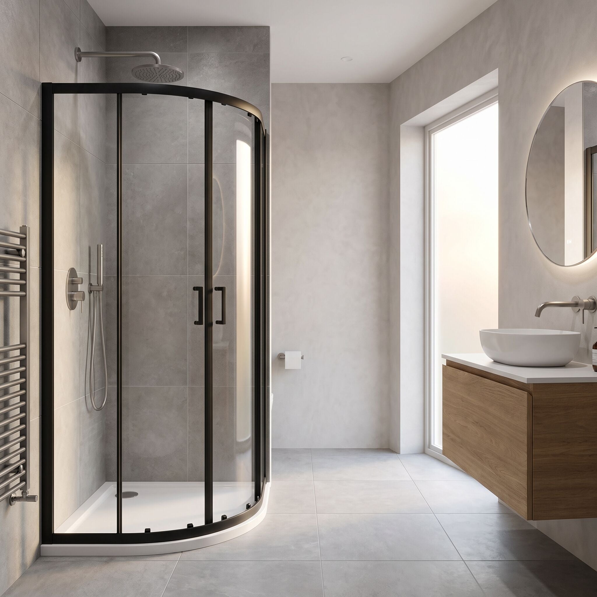 Matrix 6mm Glass 2 Doors Offset Quadrant Shower Enclosure