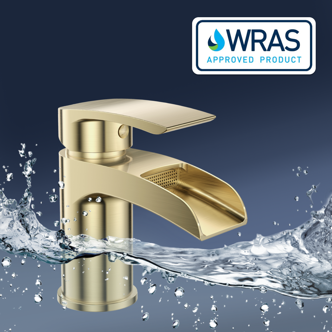 Stream Round Waterfall Basin Mixer Tap with Push Button Waste
