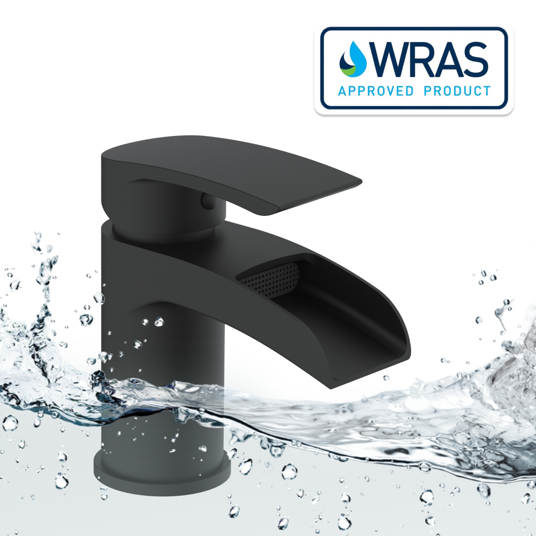 Stream Round Waterfall Basin Mixer Tap with Push Button Waste