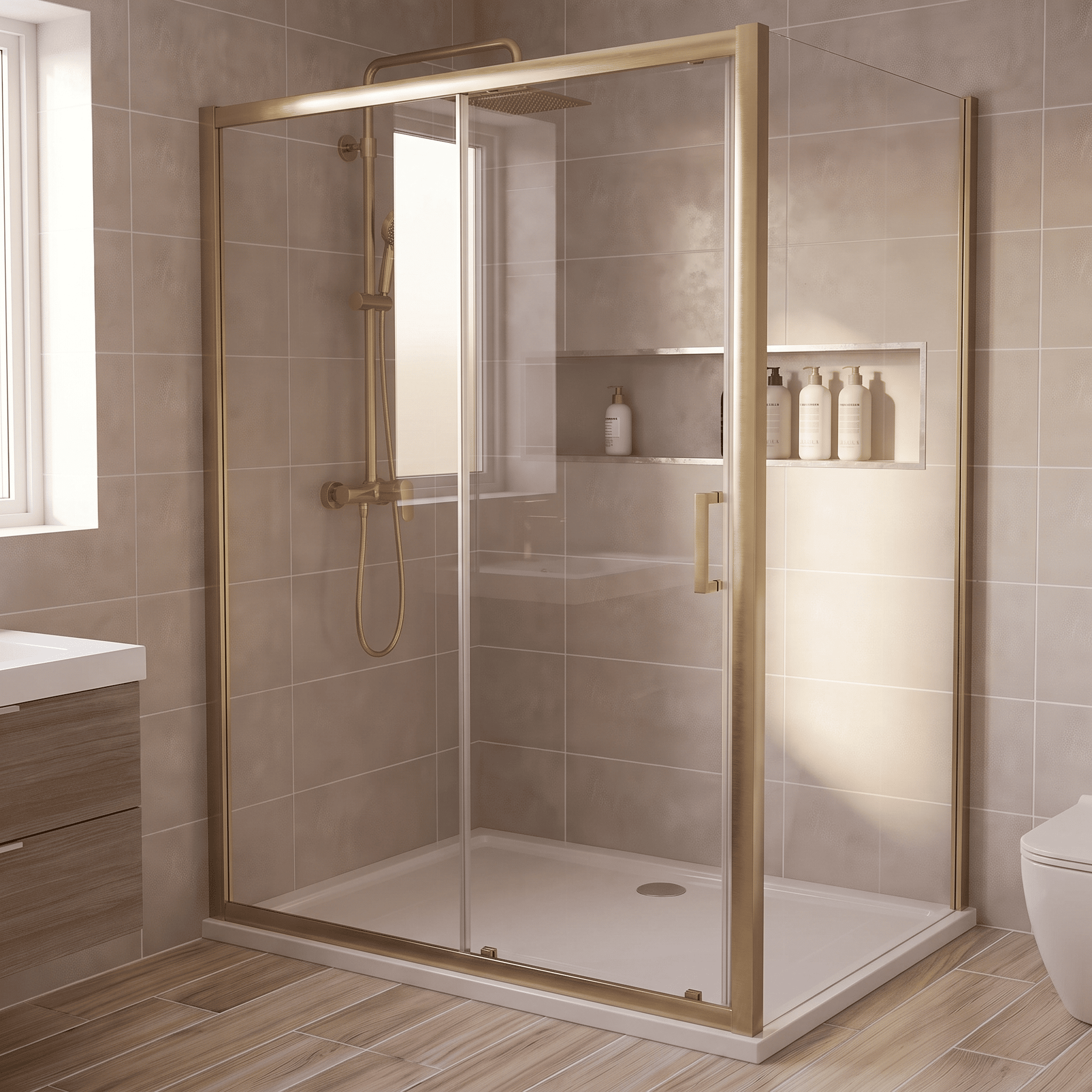 Matrix 6mm Glass Recessed Sliding Shower Door