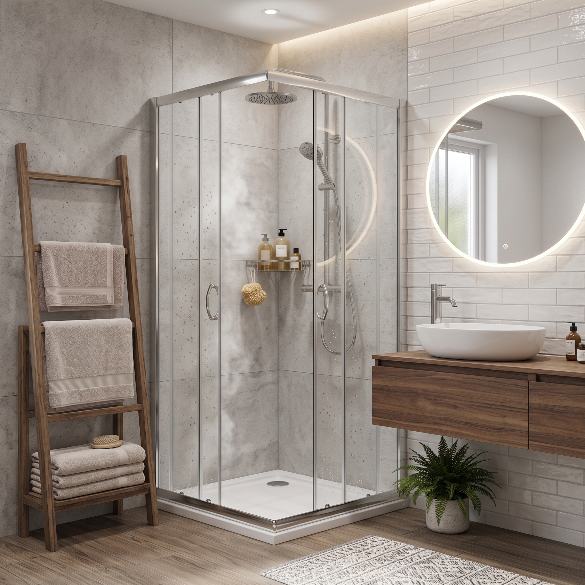 Foundry 5mm Glass Corner Entry Shower Enclosure - Chrome