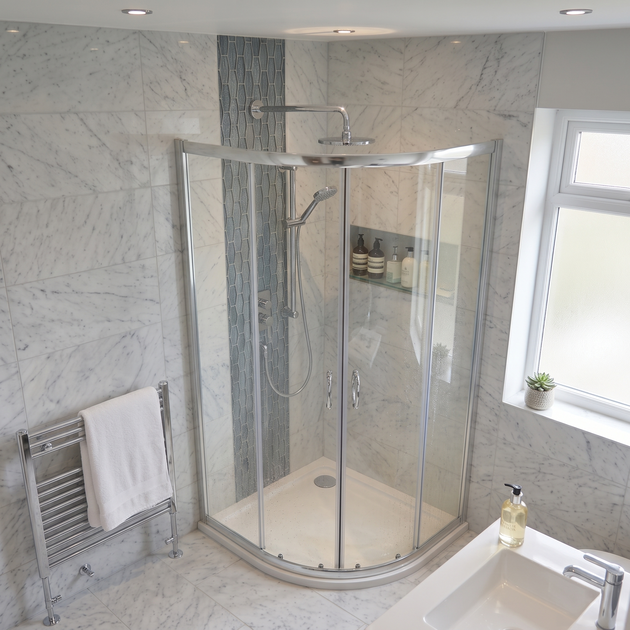 Foundry 5mm Glass 2 Door Offset Quadrant Shower Enclosure