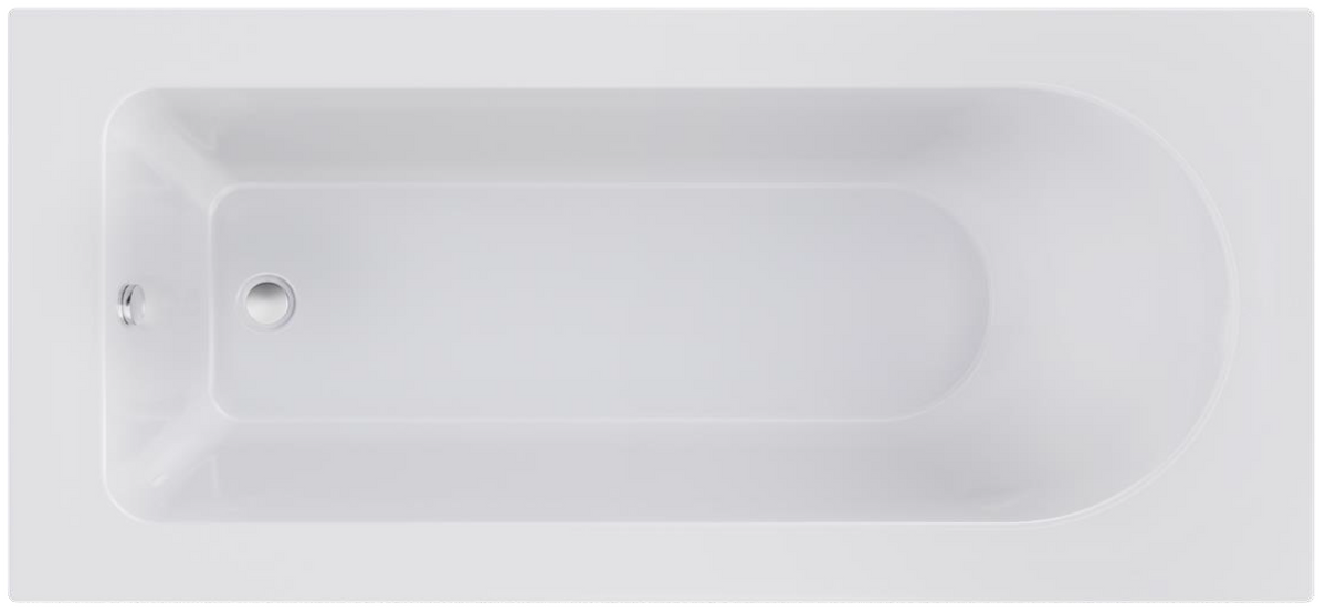 Bamby Straight Round Single Ended Rectangular Bath With Legs - White