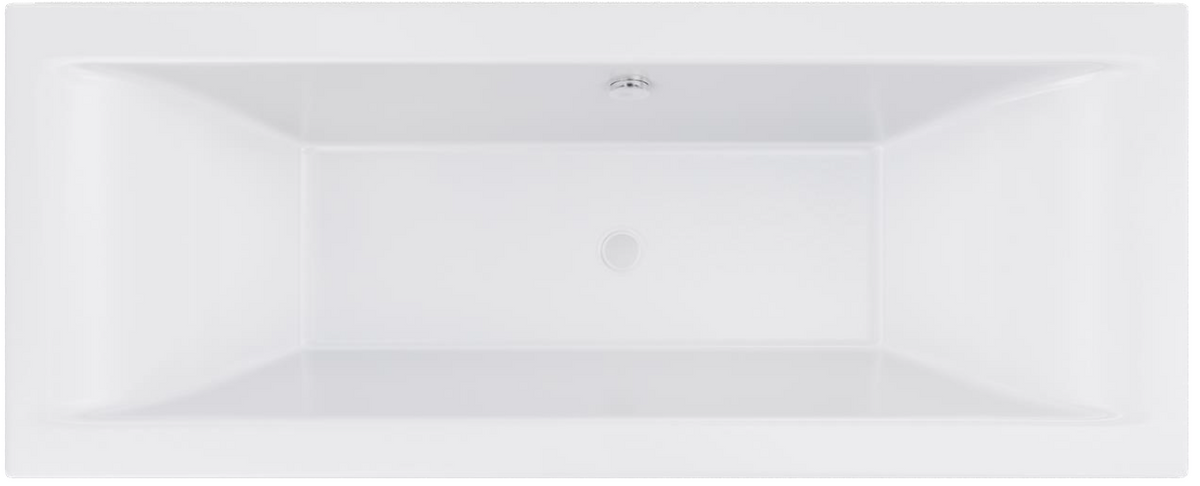 Harrington Modern Straight Double Ended Straight Bath with Adjustable Legs - White