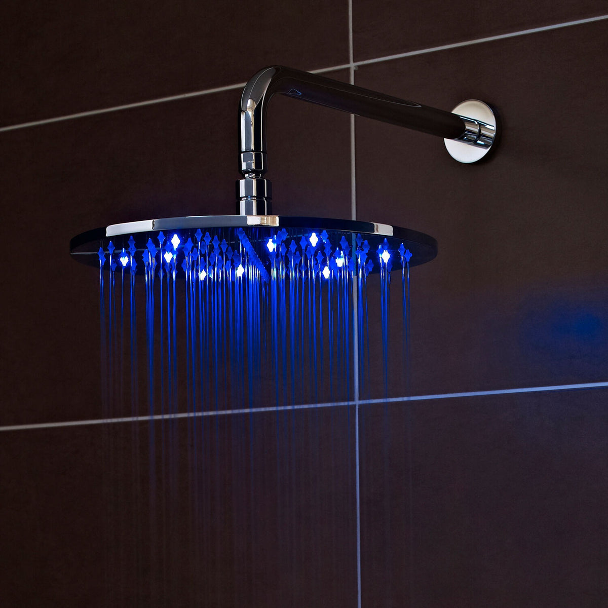 Arden LED Round Fixed Shower Head - Chrome