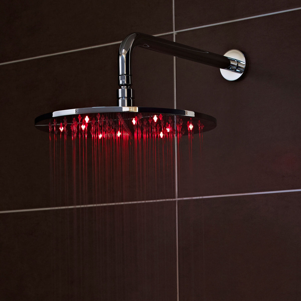 Arden LED Round Fixed Shower Head - Chrome